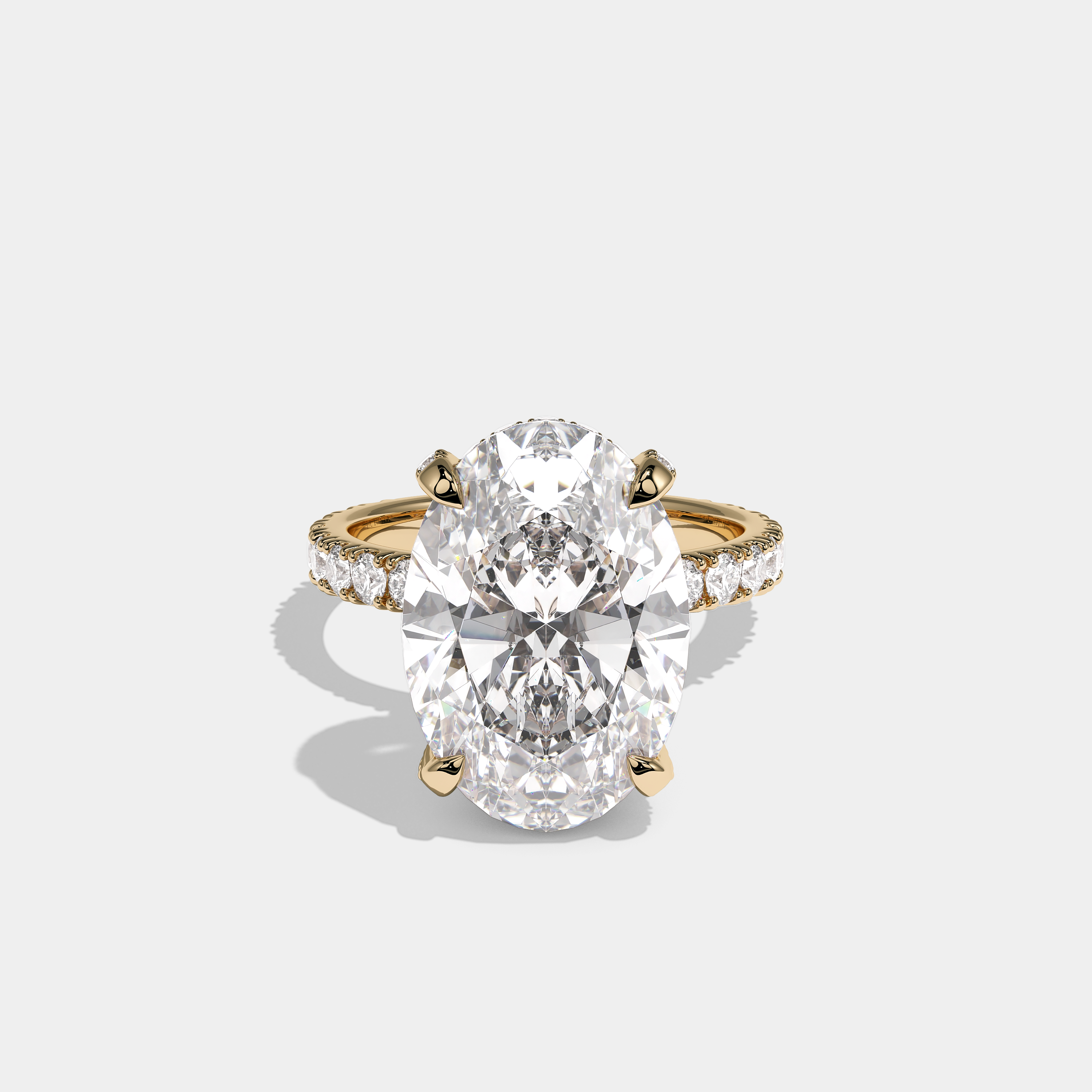 Front View – Kurbãni Durjini Aveline Royale Diamond Oval Halo Engagement Ring