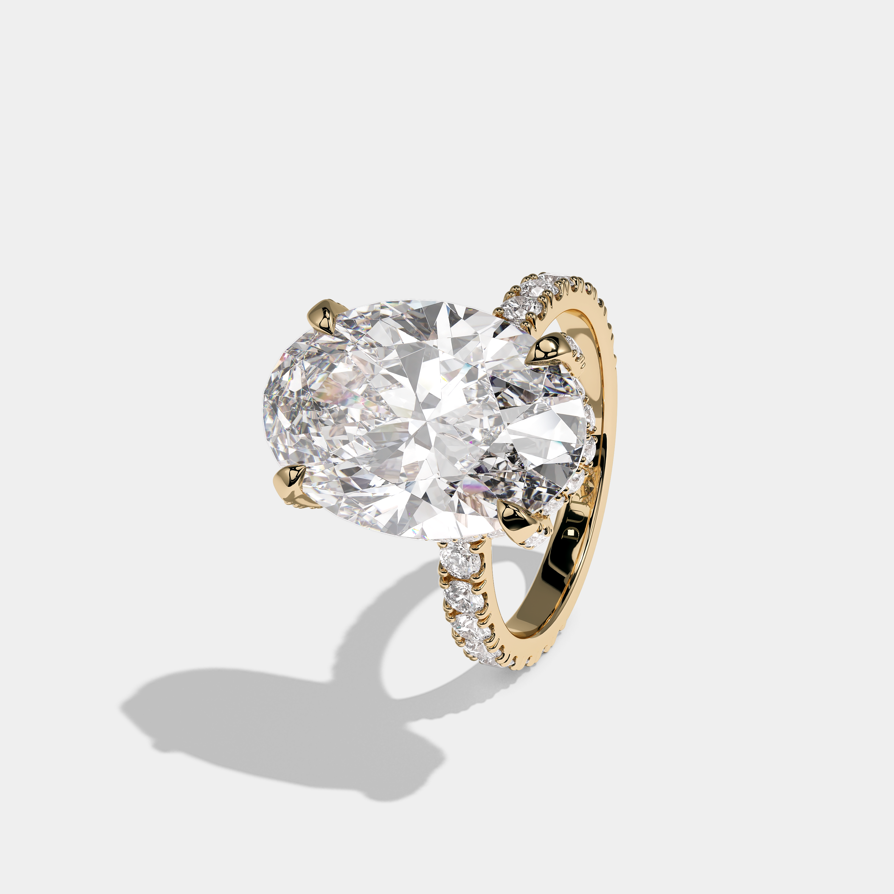 Left View – Kurbãni Durjini Aveline Royale Diamond Oval Halo Engagement Ring