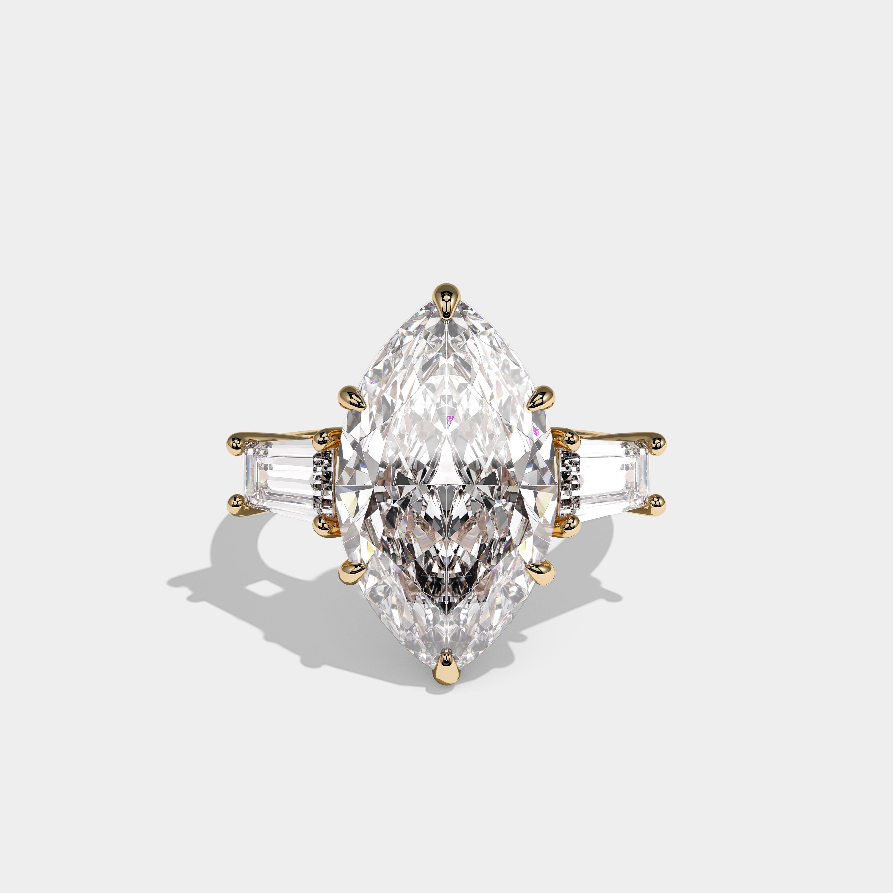 Front View – Kurbãni Durjini Orvella Royale Diamond Marquise Engagement Ring