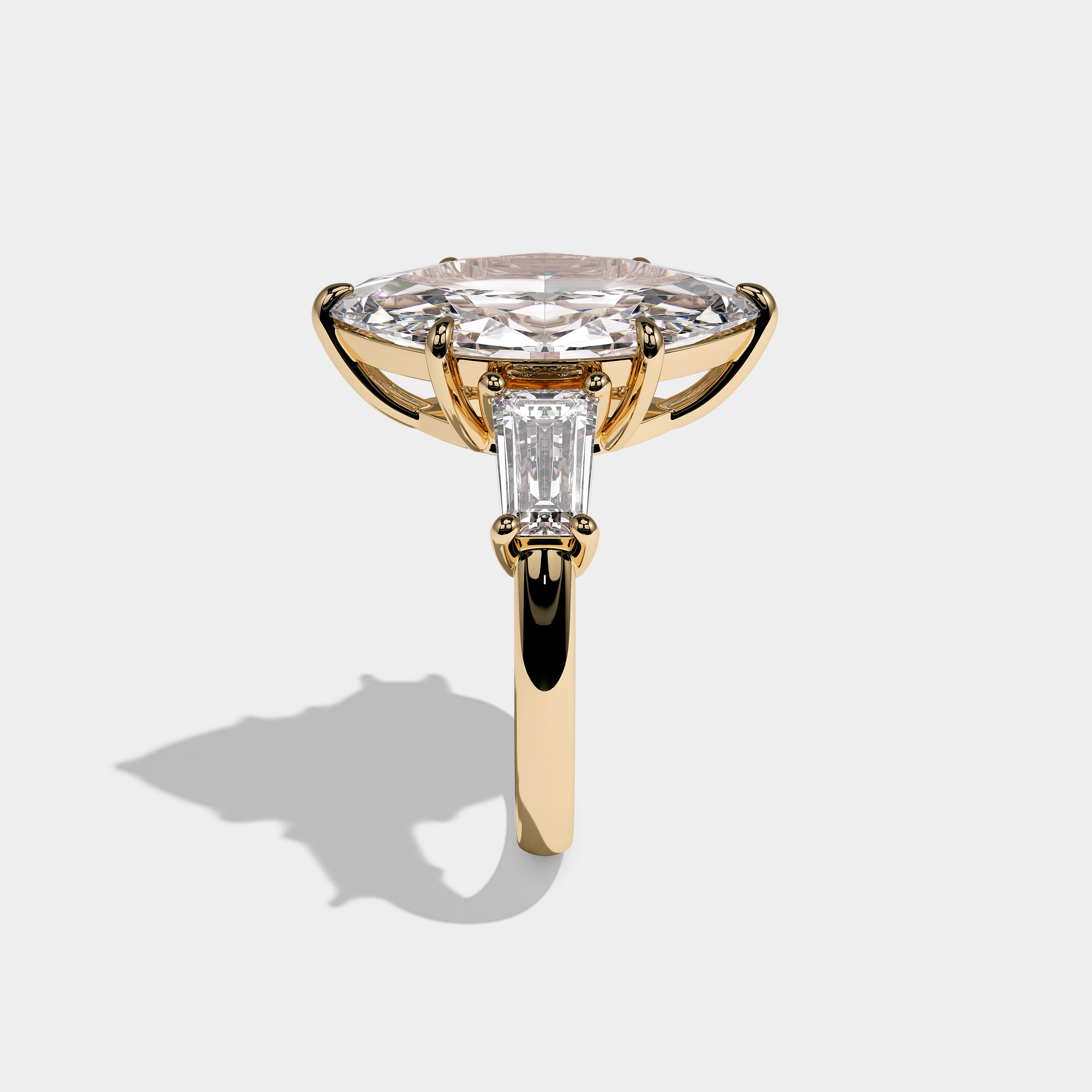 Side View – Kurbãni Durjini Orvella Royale Diamond Marquise Engagement Ring