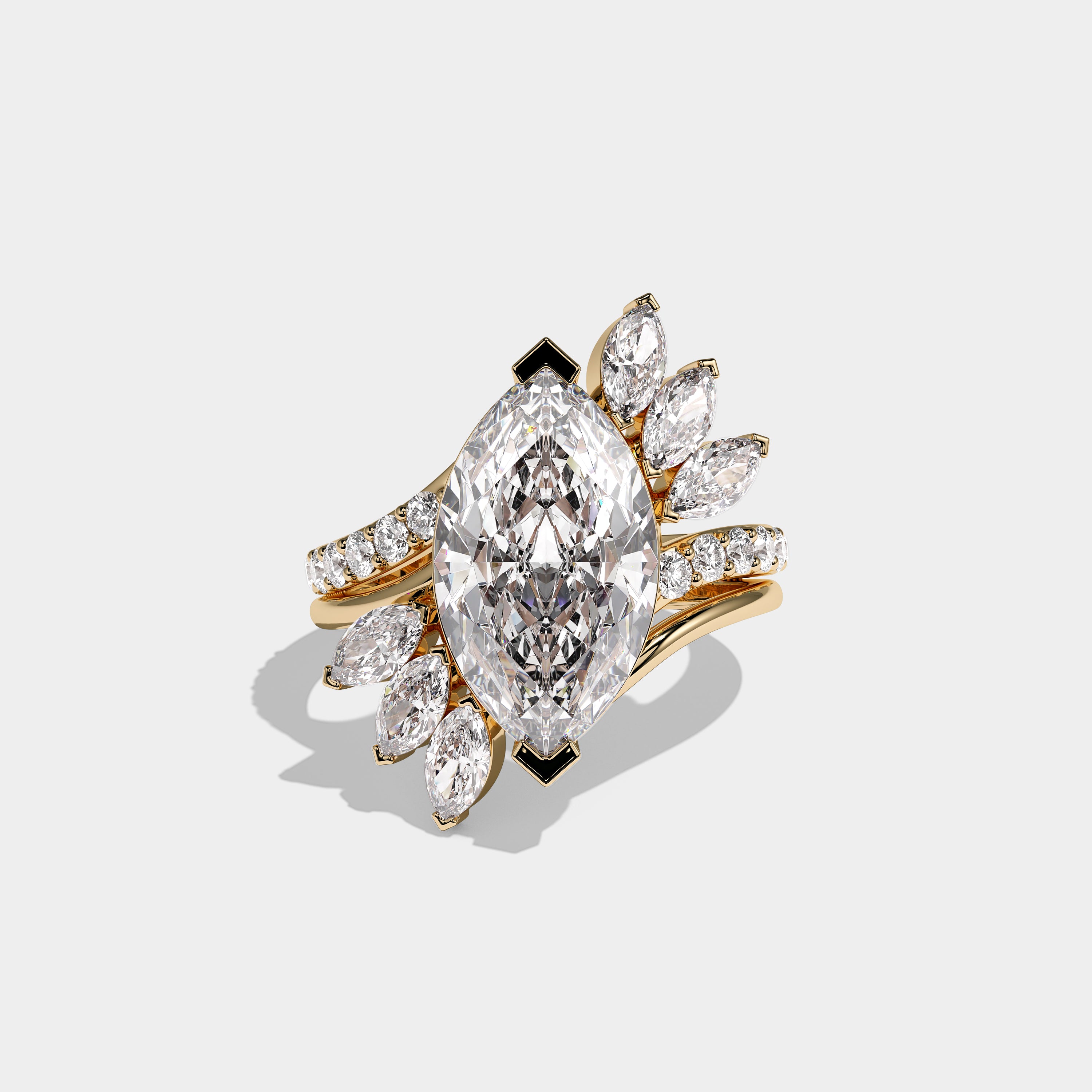 Front View – Kurbãni Durjini Bellorin Royale Diamond Marquise Engagement Ring
