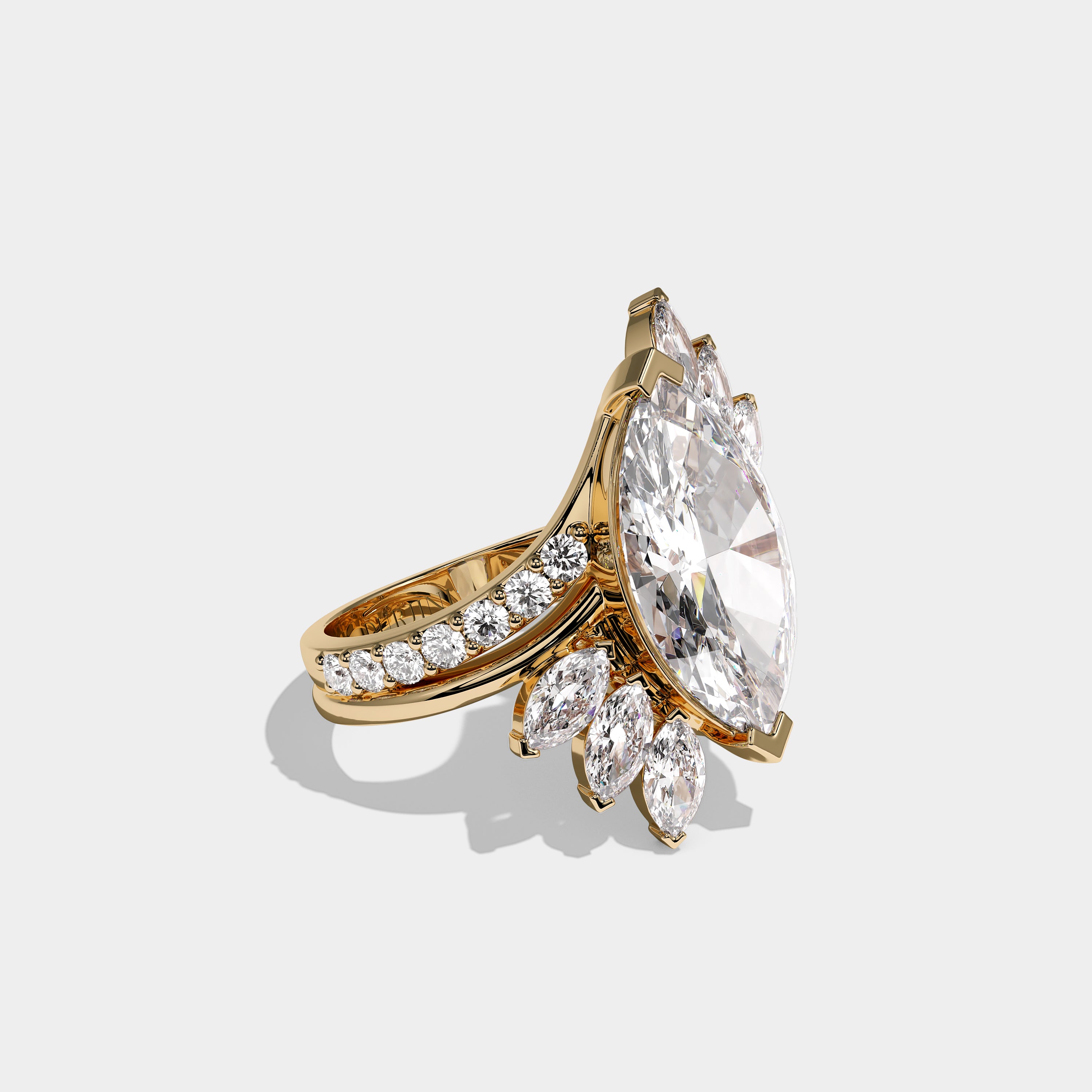Right View – Kurbãni Durjini Bellorin Royale Diamond Marquise Engagement Ring