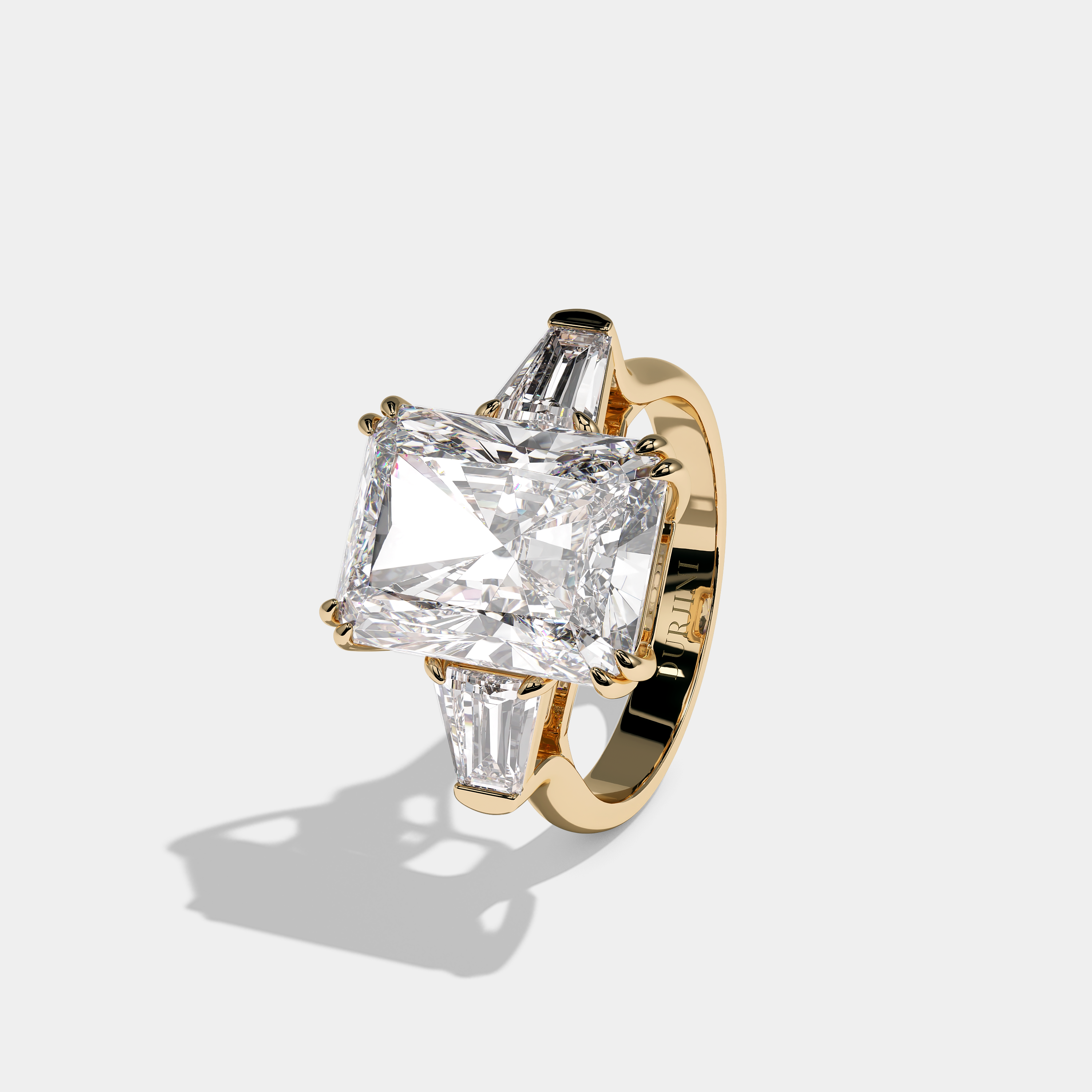 Left View – Kurbãni Durjini Solenne Royale Diamond Radiant Halo Engagement Ring