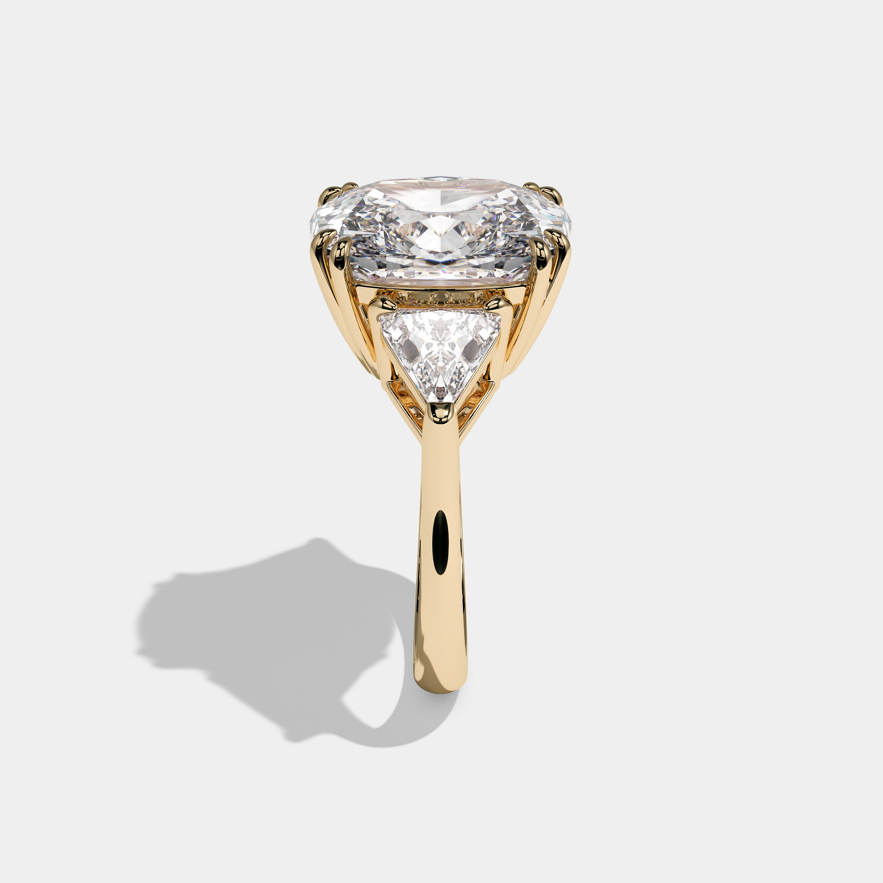 Side View – Kurbãni Durjini Ravelle Royale Diamond Cushion Engagement Ring