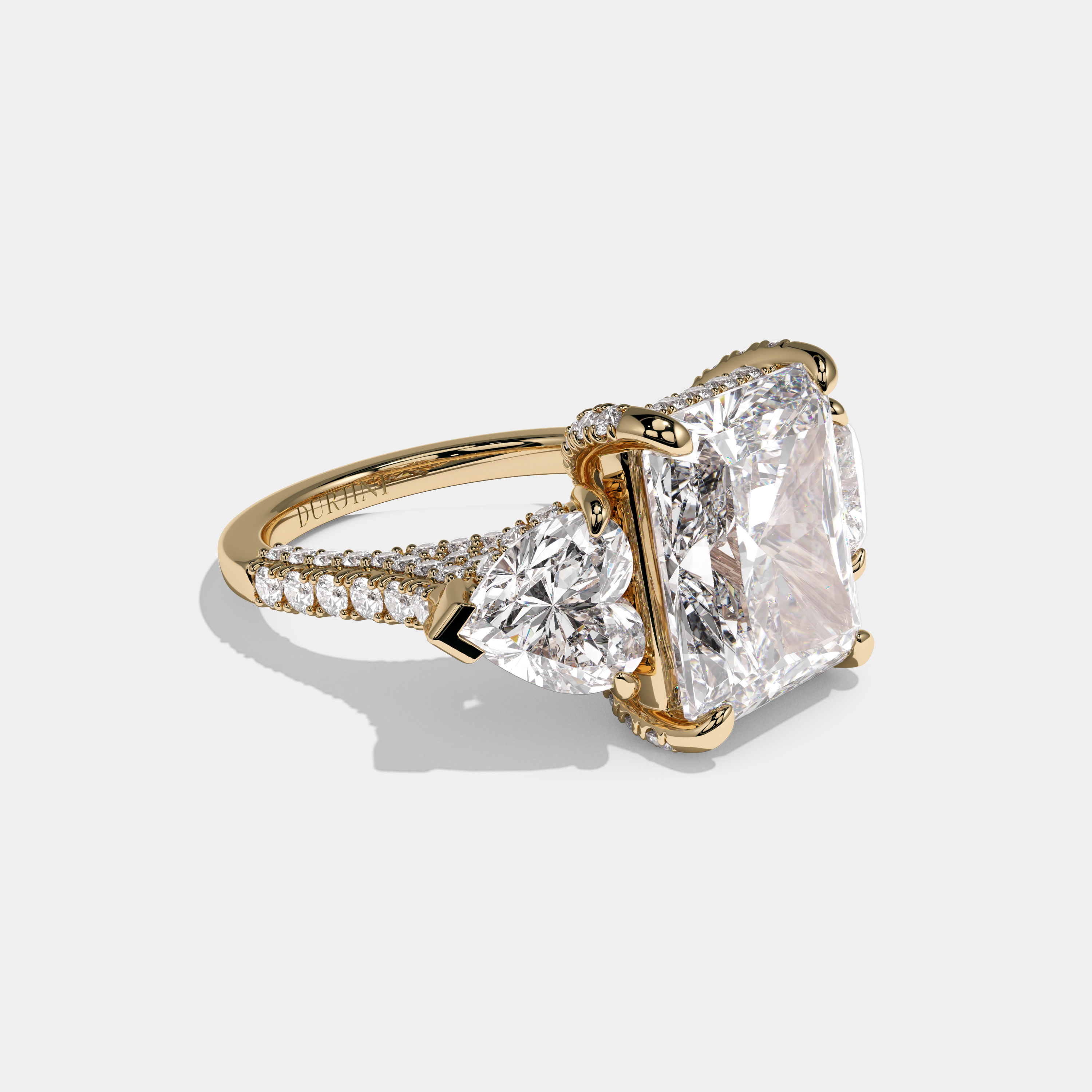 Naomi Radiant Cut Diamond Engagement Ring 12.0ct 18K Yellow Gold