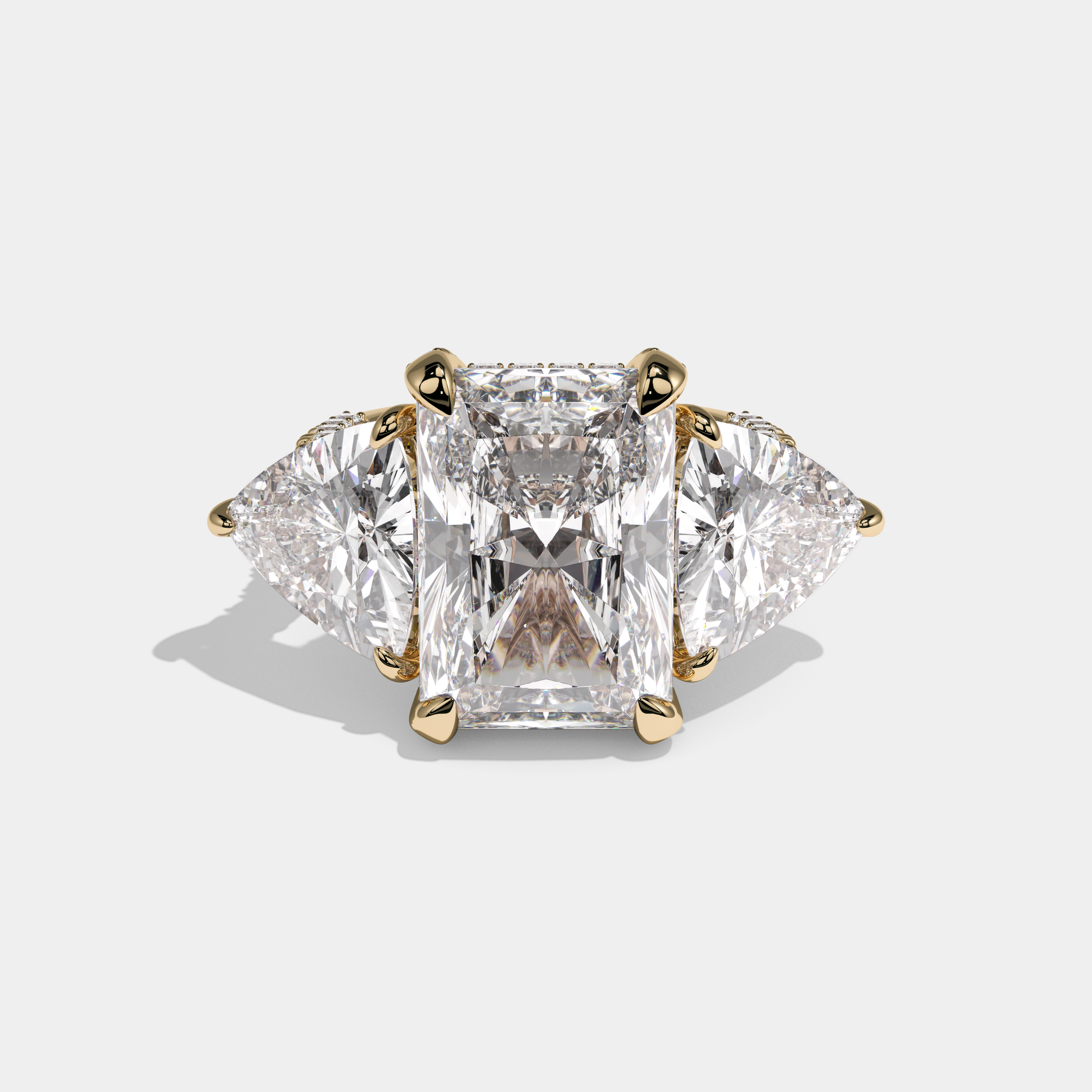 Charlotte Radiant Cut Diamond Engagement Ring 13ct 18K Yellow Gold