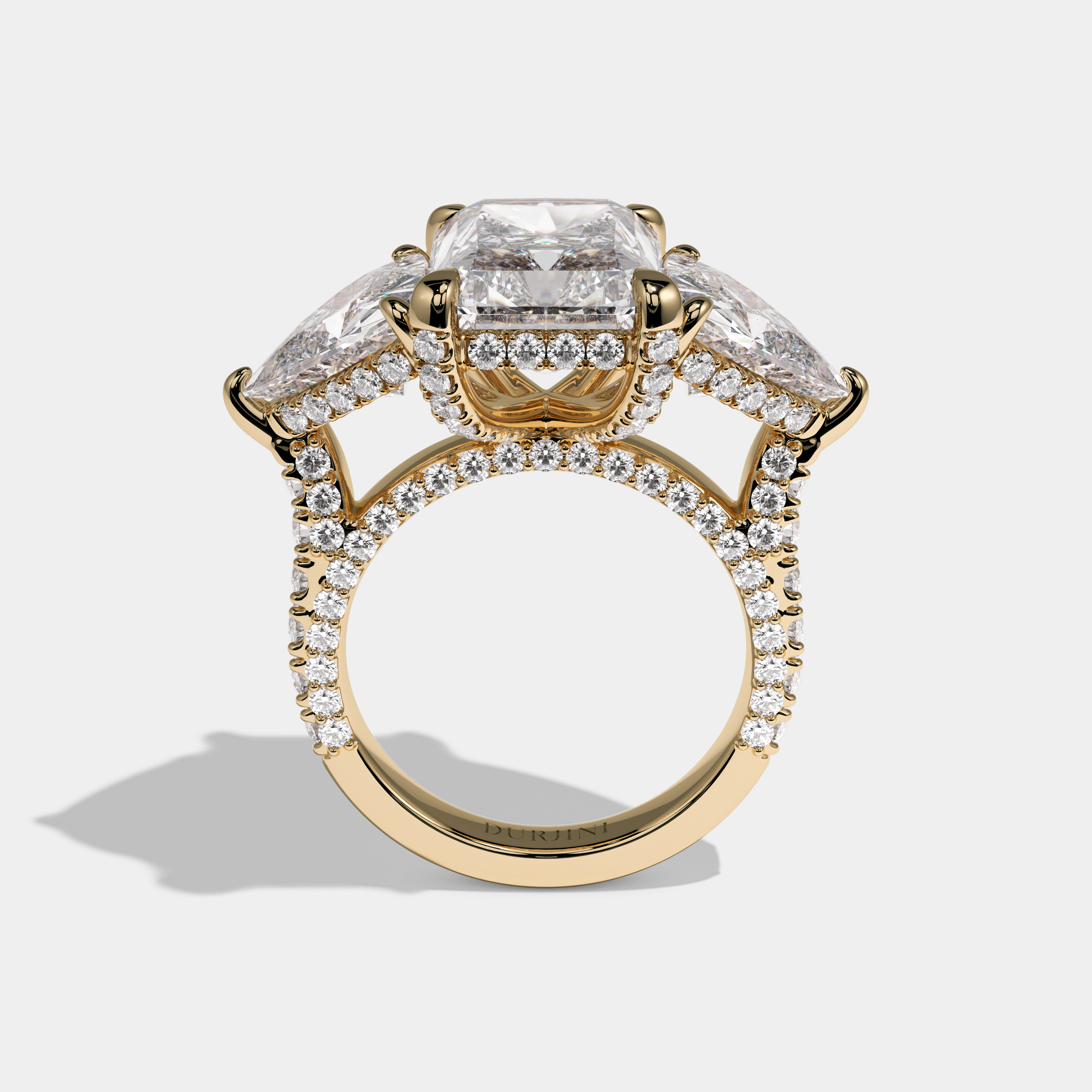 Miriam Radiant Cut Diamond Engagement Ring 13.0ct 18K Yellow Gold