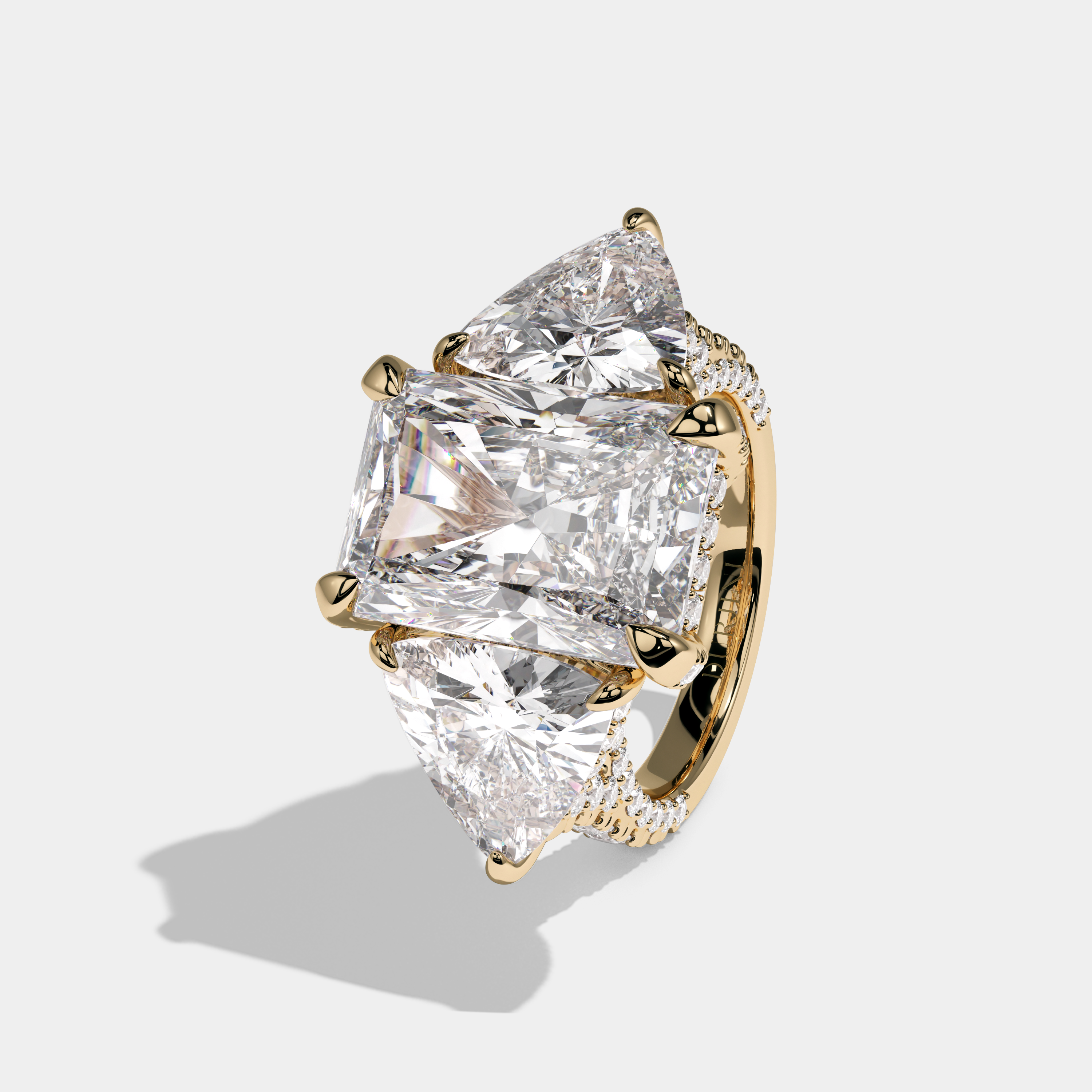 Charlotte Radiant Cut Diamond Engagement Ring 13ct 18K Yellow Gold