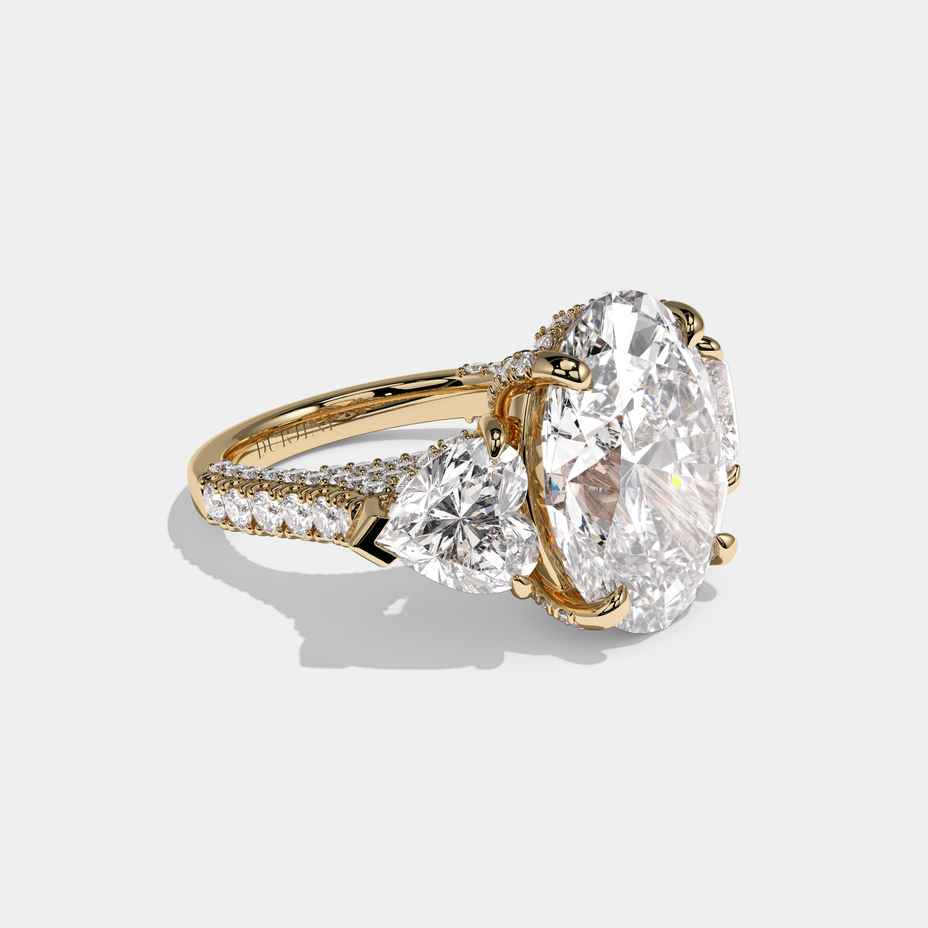 Seraphina Oval Cut Diamond Halo Engagement Ring 16.0ct 18K Yellow Gold