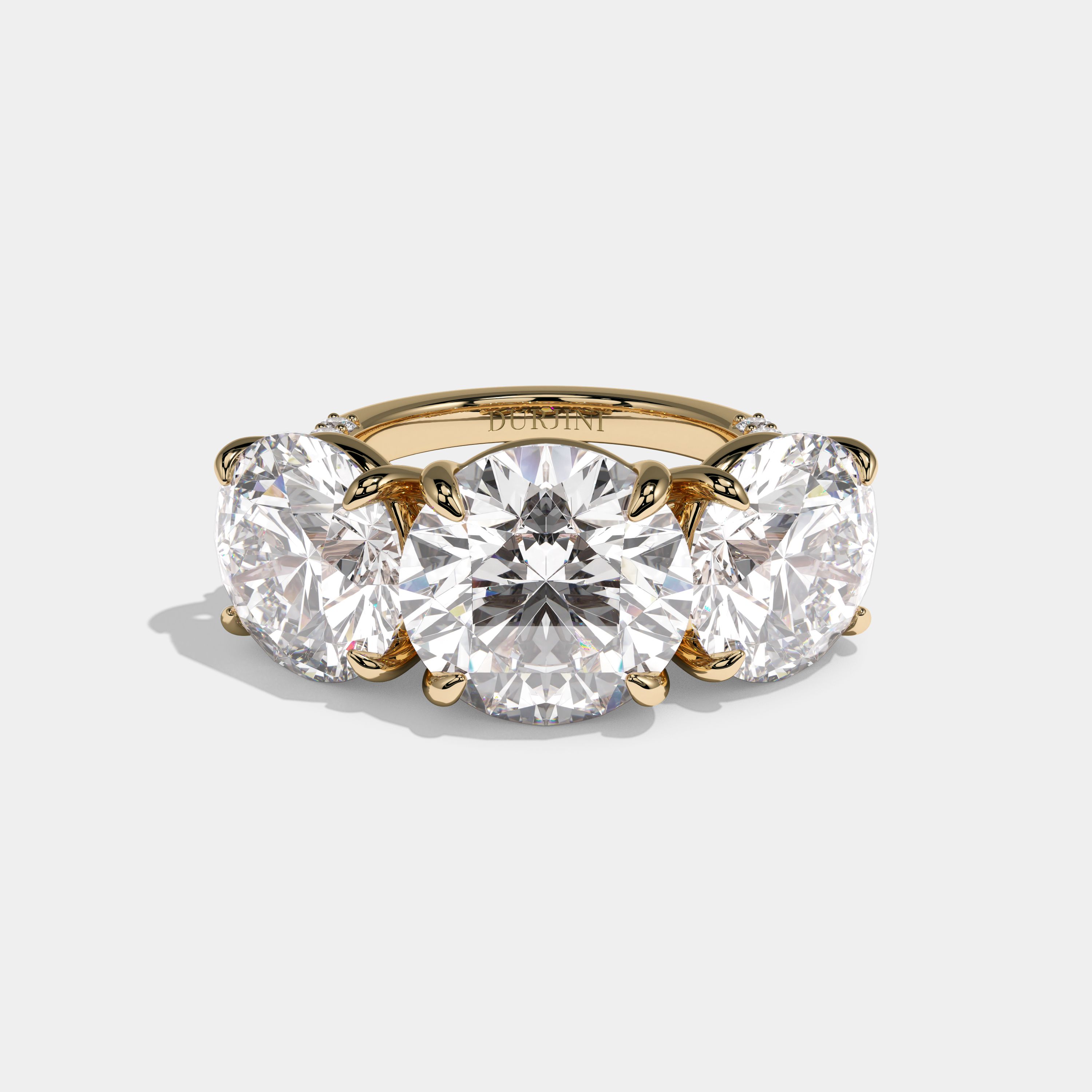 Rivka Round Brilliant Cut Diamond Halo Engagement Ring 12.00ct 18K Yellow Gold