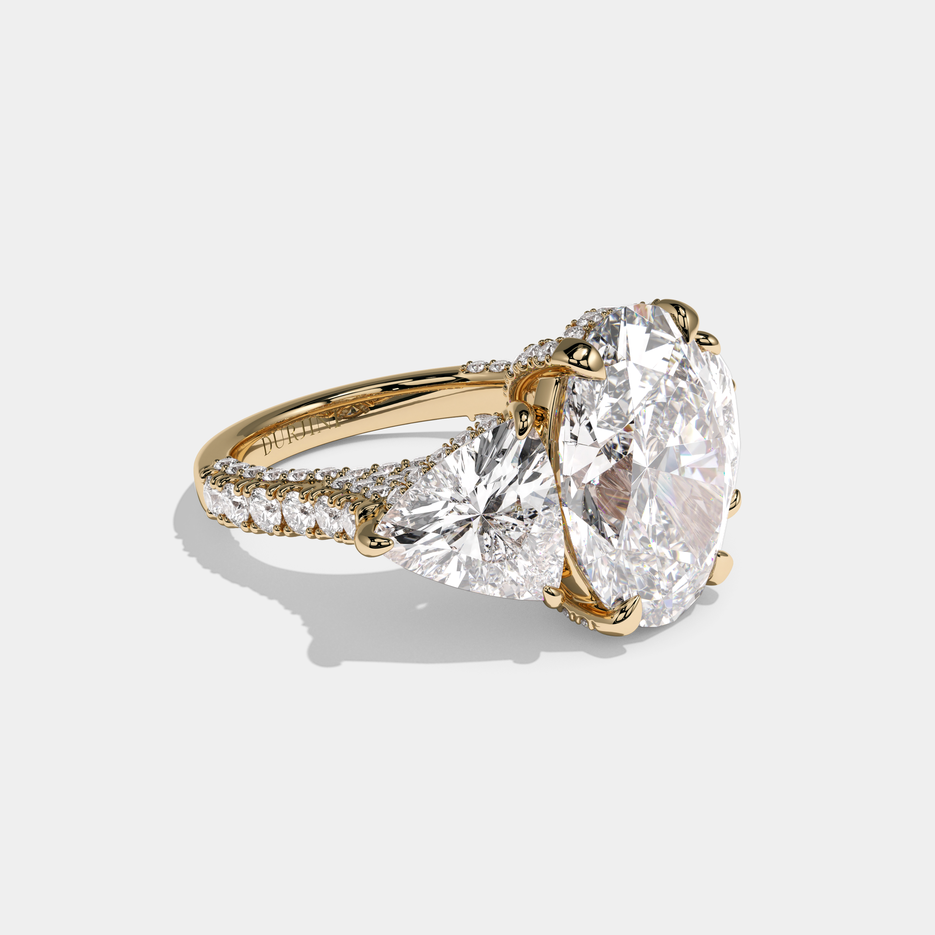 Calliope Oval Cut Diamond Halo Engagement Ring 14ct 18K Yellow Gold