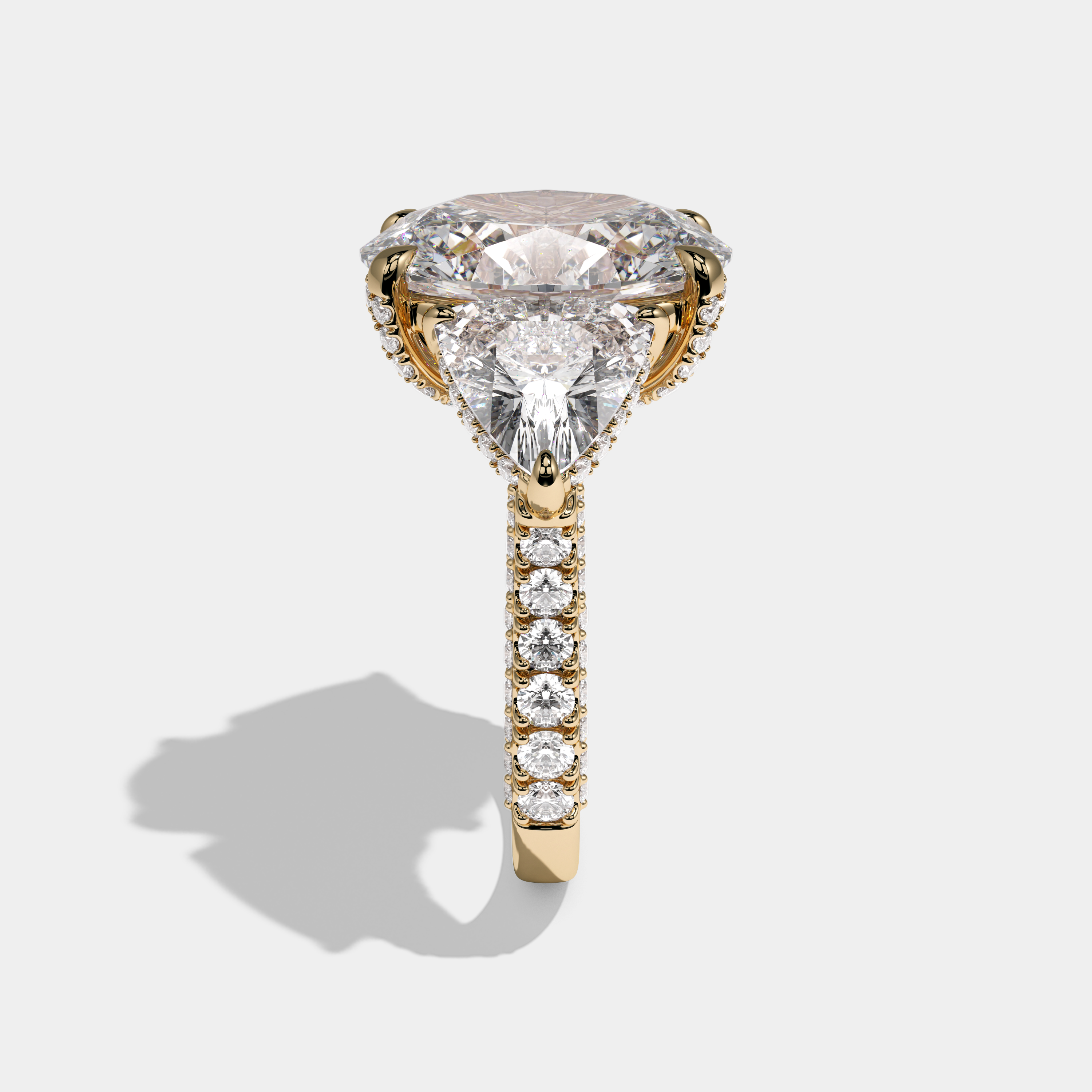 Calliope Oval Cut Diamond Halo Engagement Ring 14ct 18K Yellow Gold