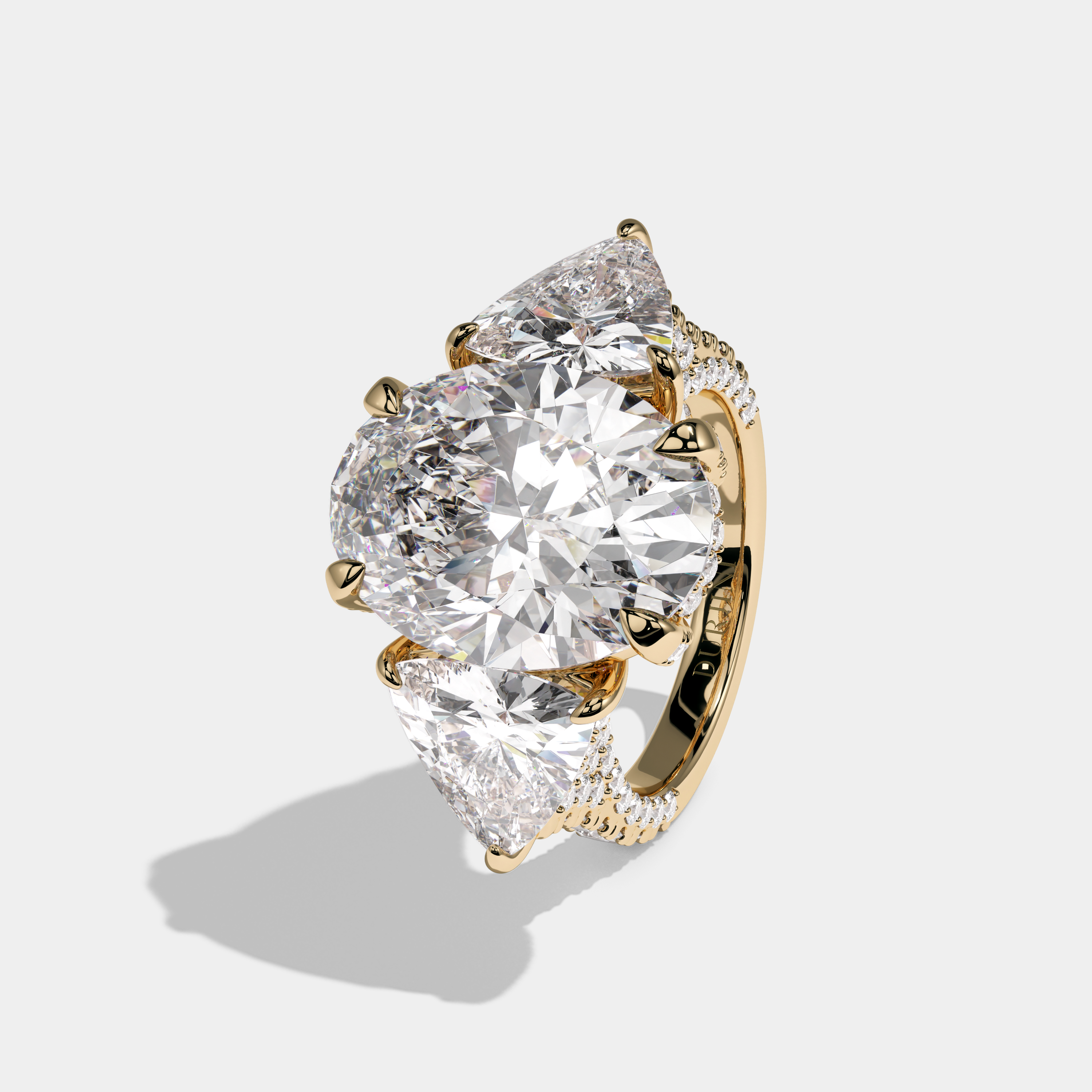 Calliope Oval Cut Diamond Halo Engagement Ring 14ct 18K Yellow Gold