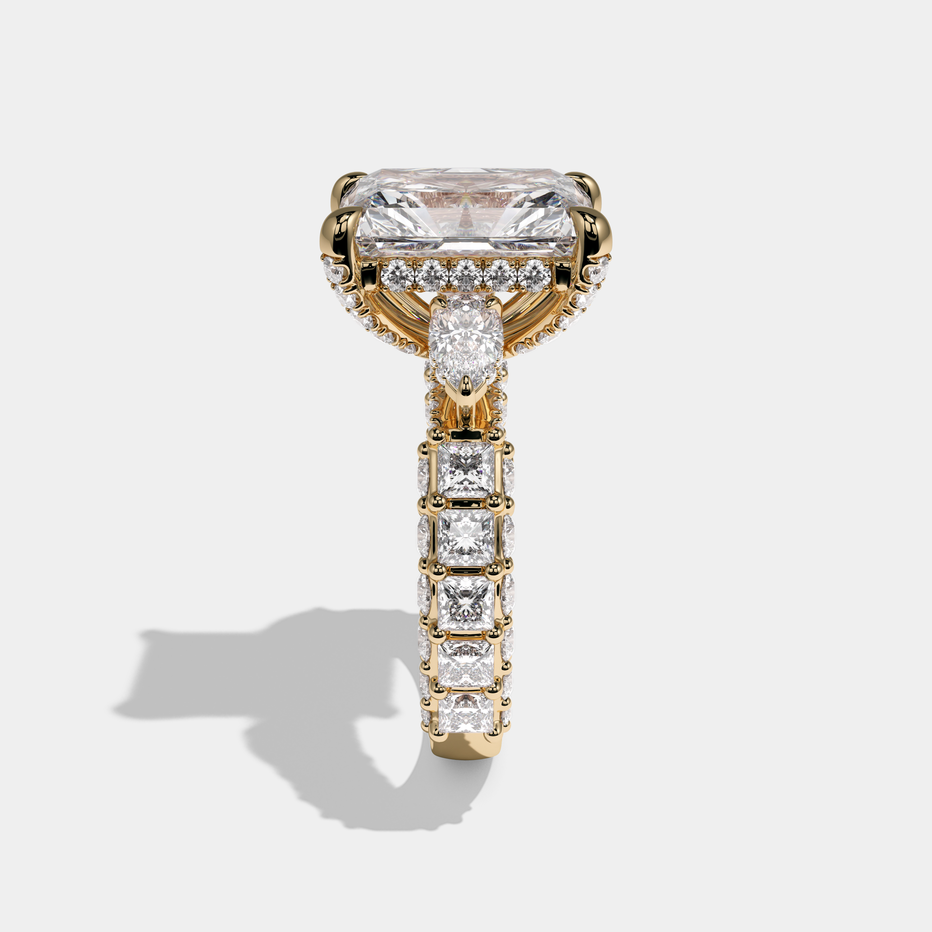 Charlotte Radiant Cut Diamond Engagement Ring 15ct 18K Yellow Gold