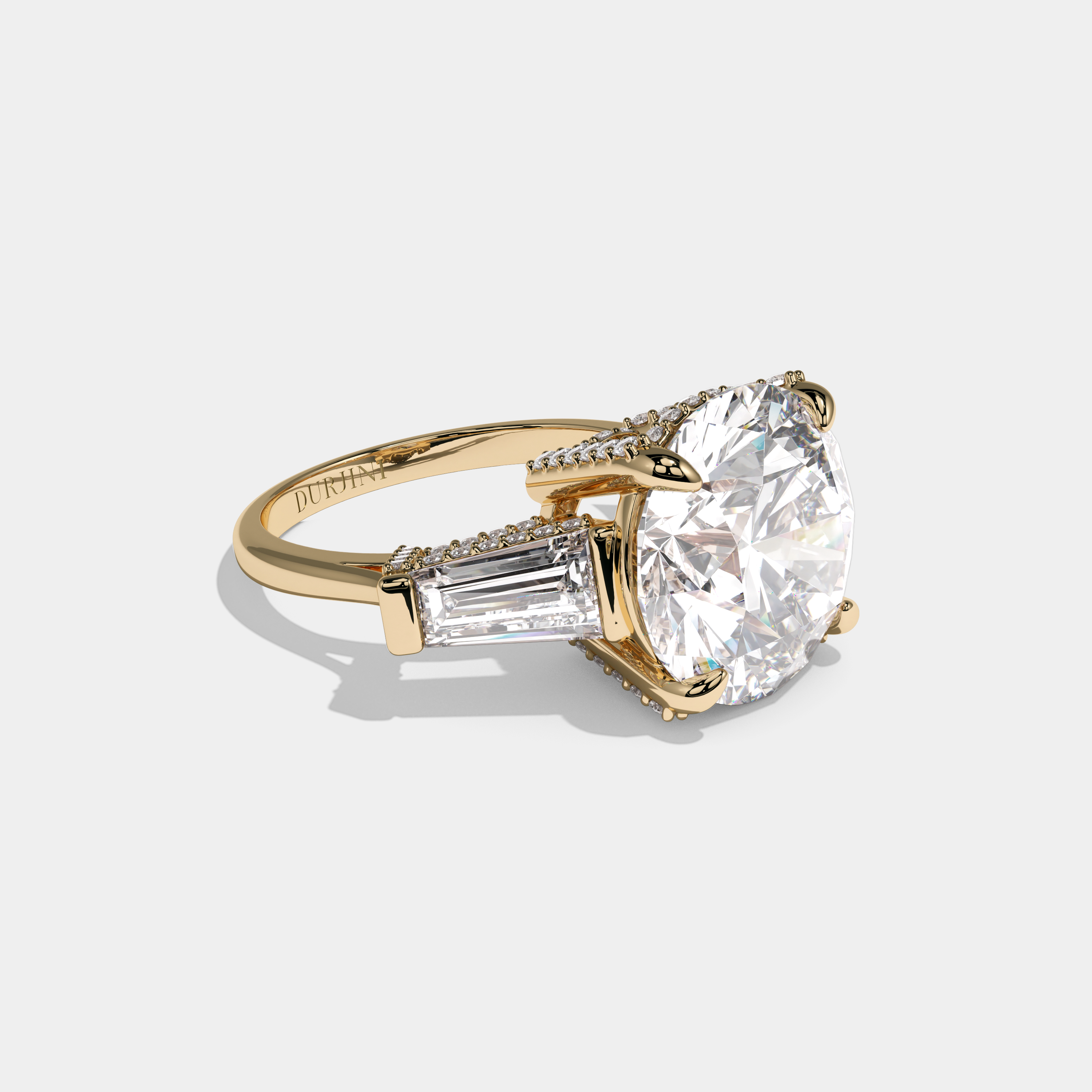 Diana Round Brilliant Cut Diamond Engagement Ring 10ct 18K Yellow Gold