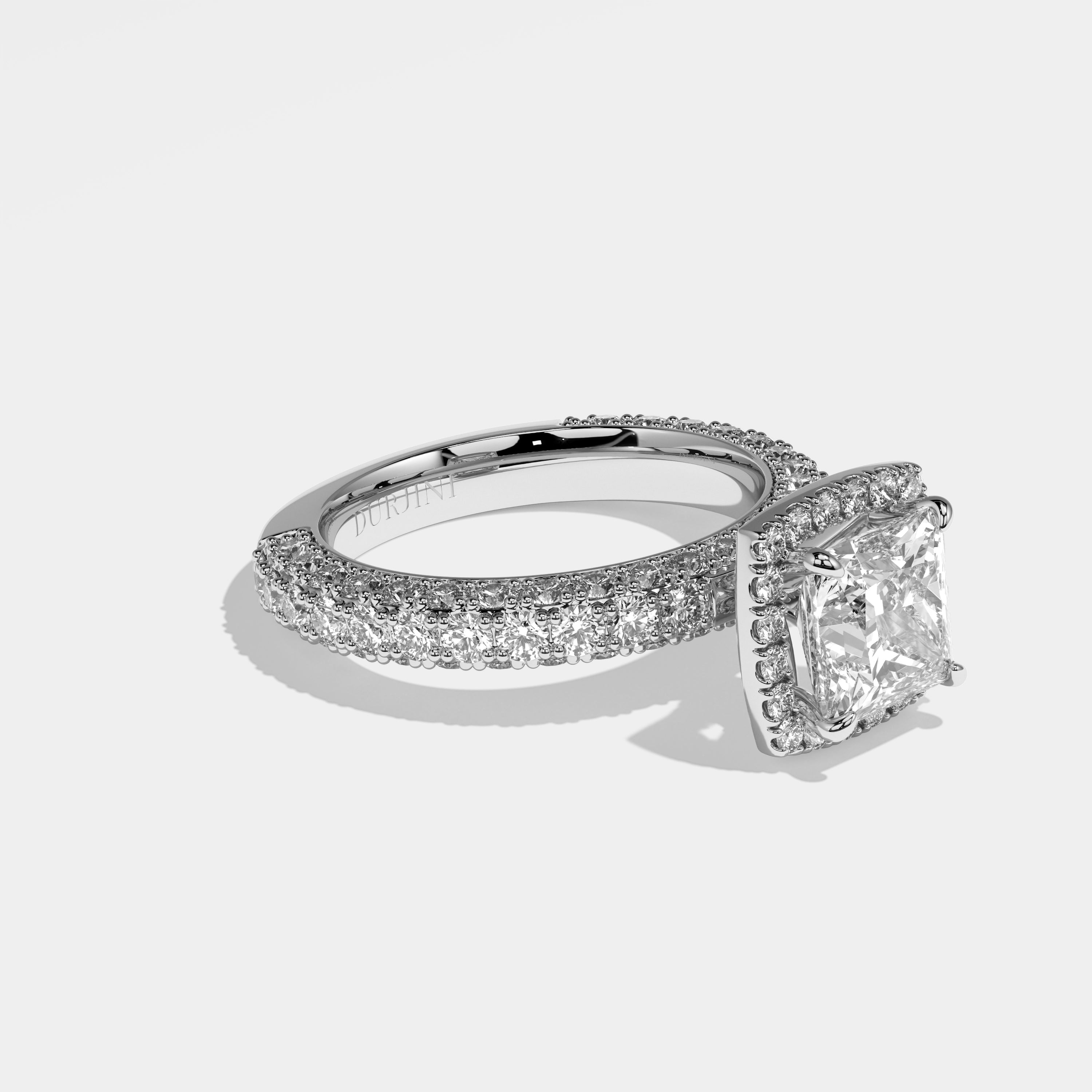 Mya Diamond Princess Halo Engagement Ring 18K White Gold 6.00ct