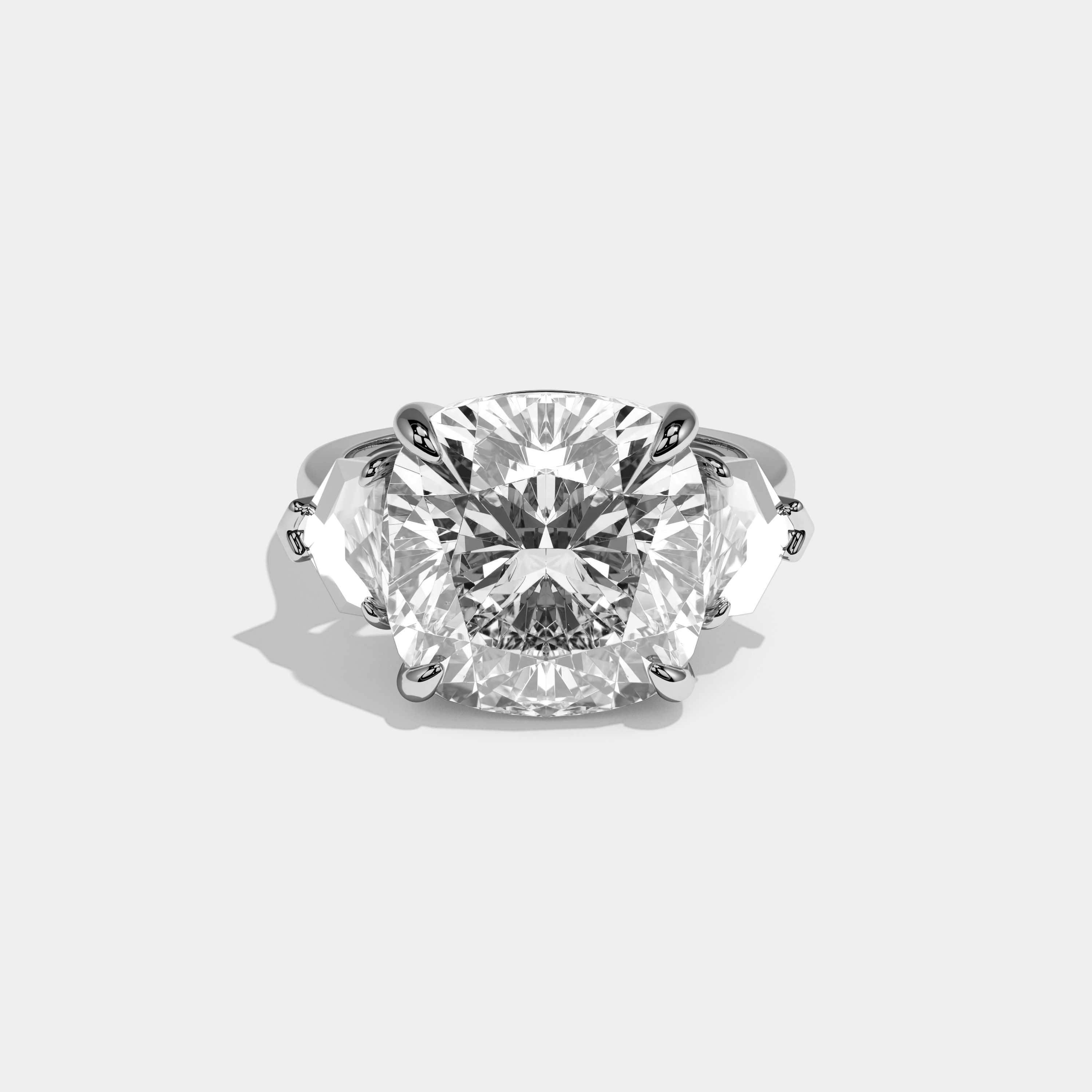 Millie Cushion Cut Diamond Halo Engagement Ring 8ct 18k White Gold
