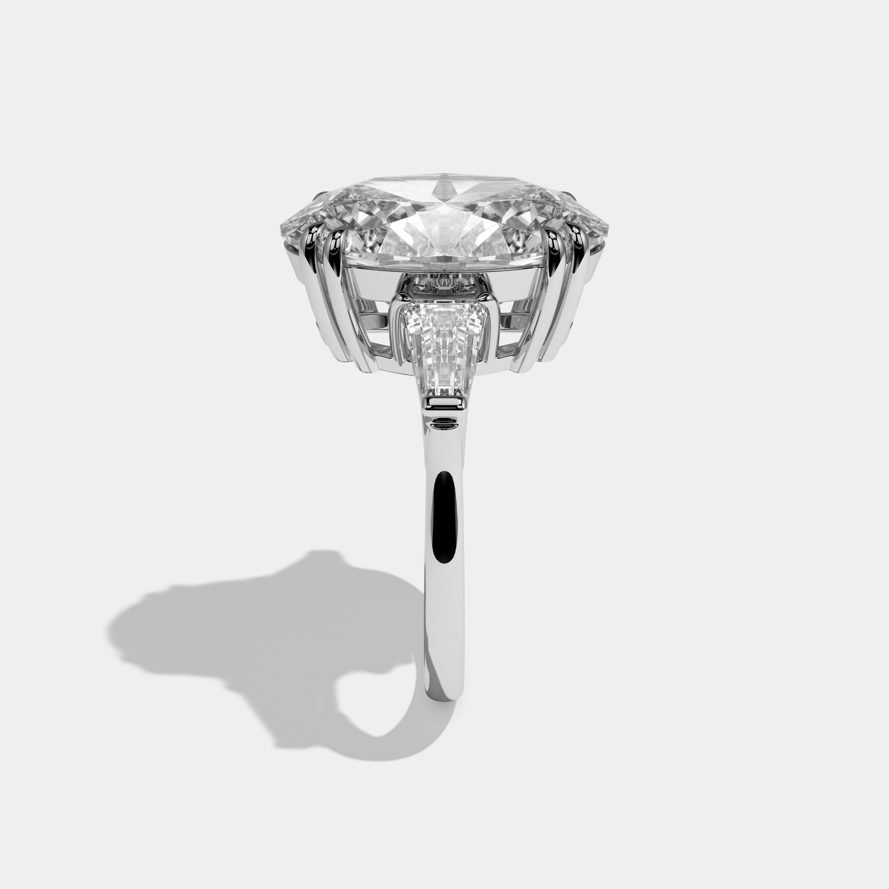 Alice Oval Cut Diamond Halo Engagement Ring 10ct 18k White Gold