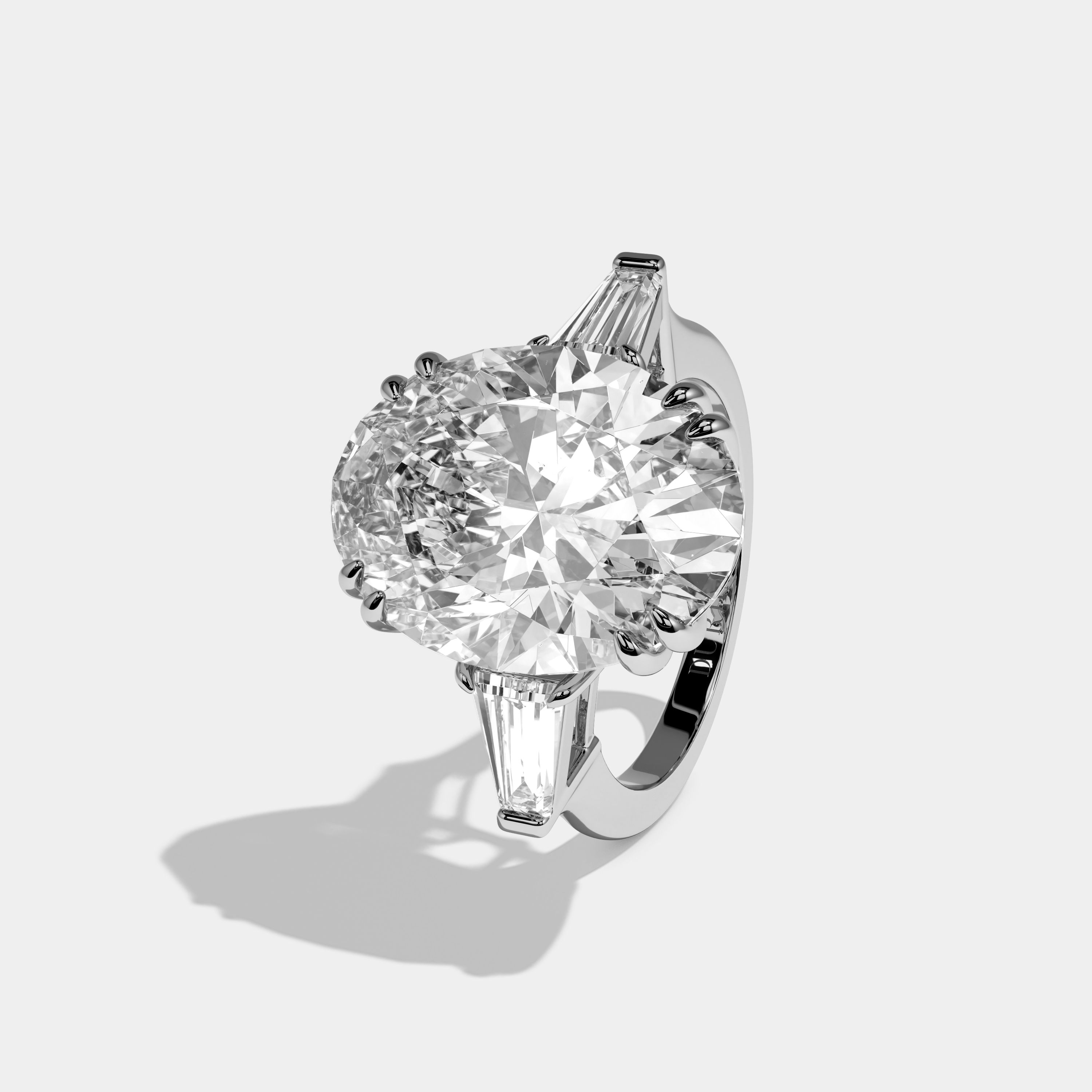 Alice Oval Cut Diamond Halo Engagement Ring 10ct 18k White Gold