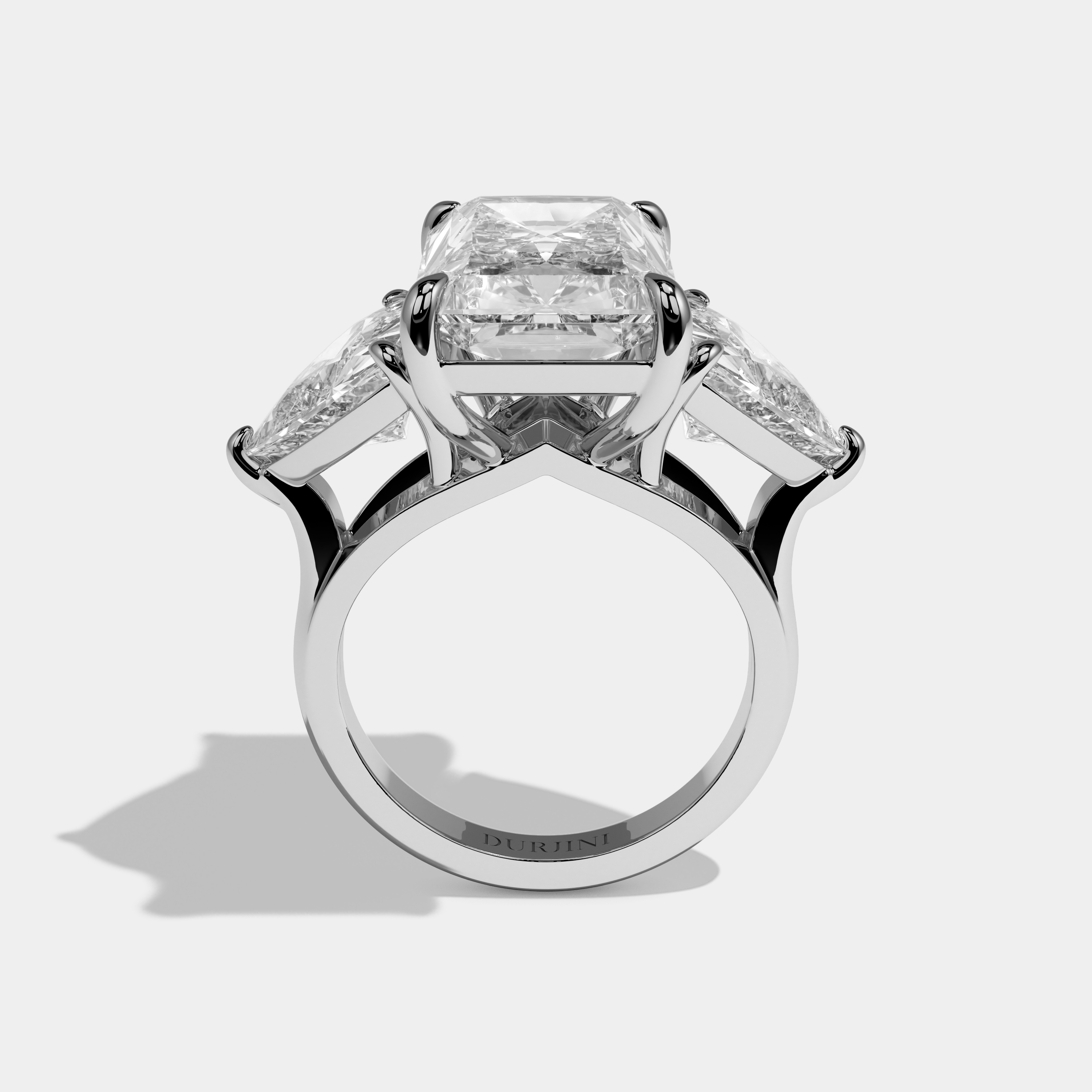 Catherine Radiant Cut Diamond Halo Engagement Ring 11ct 18K White Gold