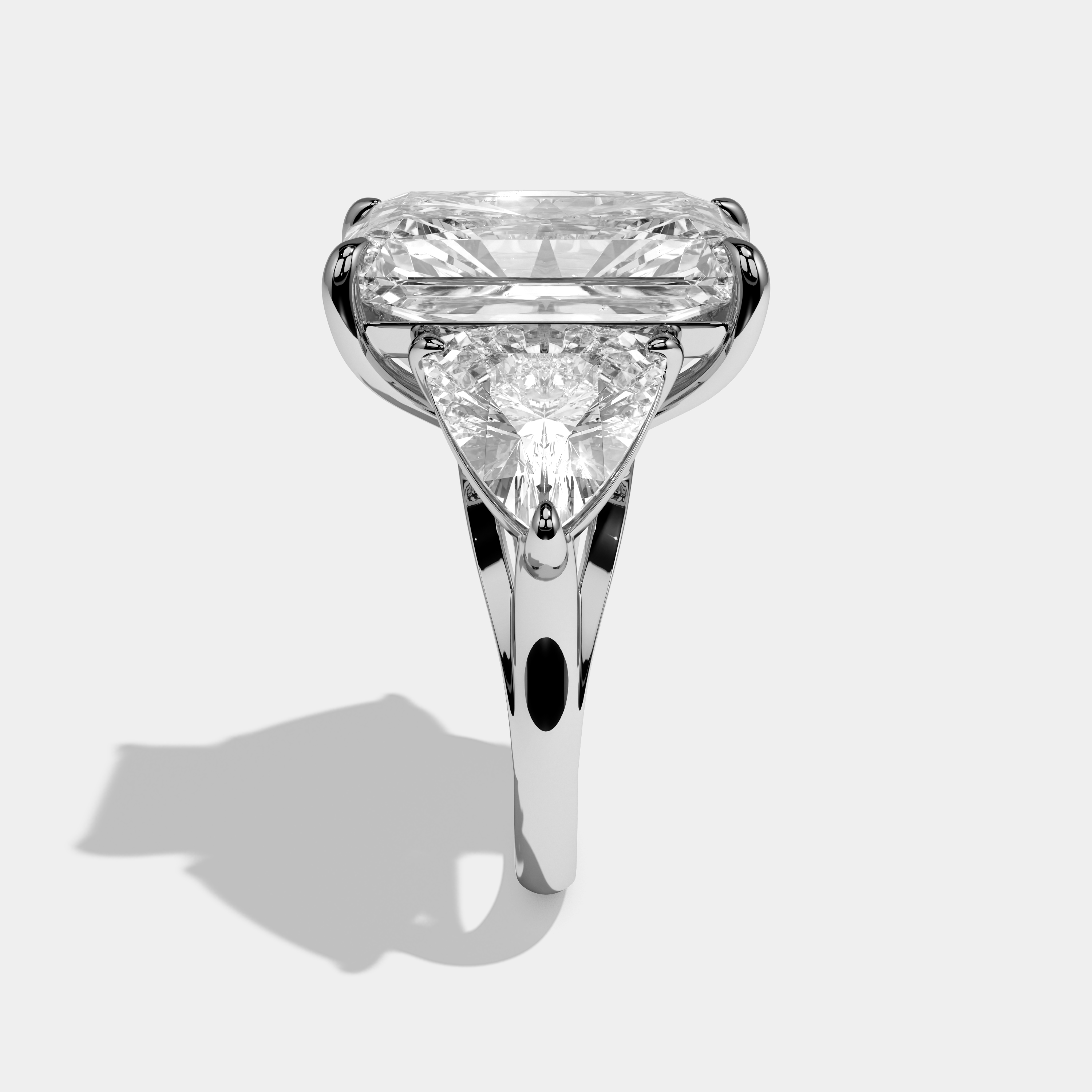 Catherine Radiant Cut Diamond Halo Engagement Ring 11ct 18K White Gold