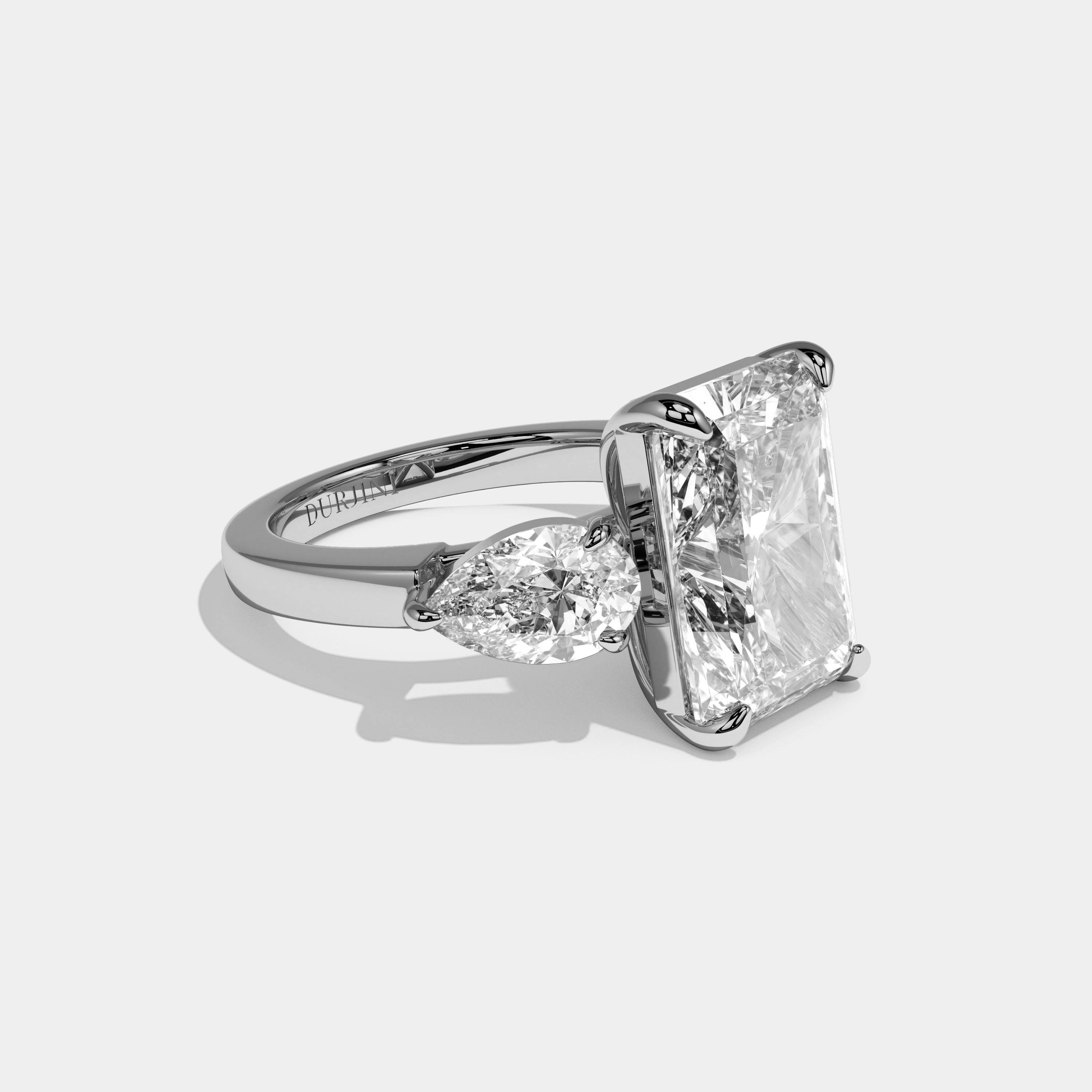 Alexandra Radiant Cut Diamond Halo Engagement Ring 10ct 18K White Gold