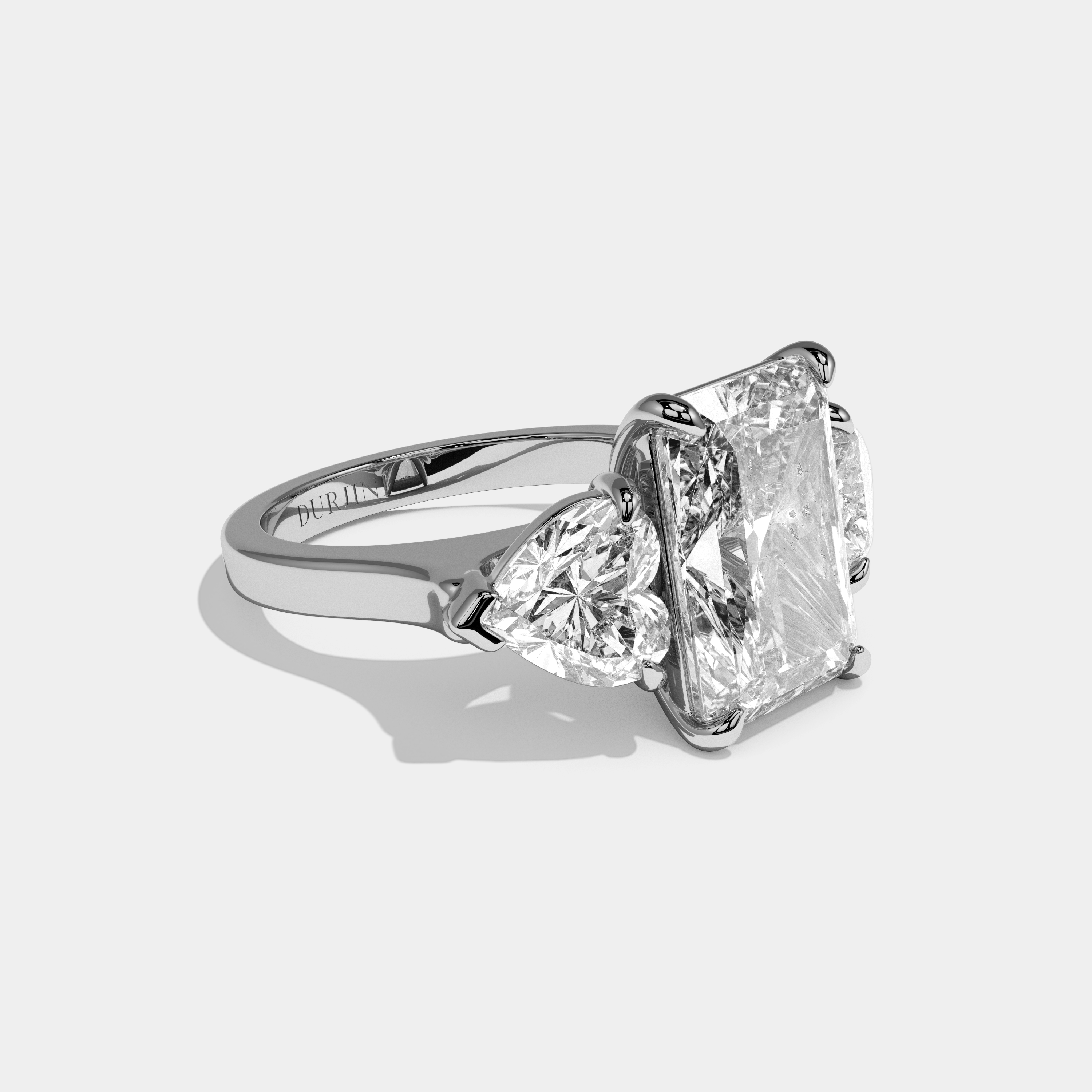 Nora Radiant Cut Diamond Halo Engagement Ring 8ct 18K White Gold
