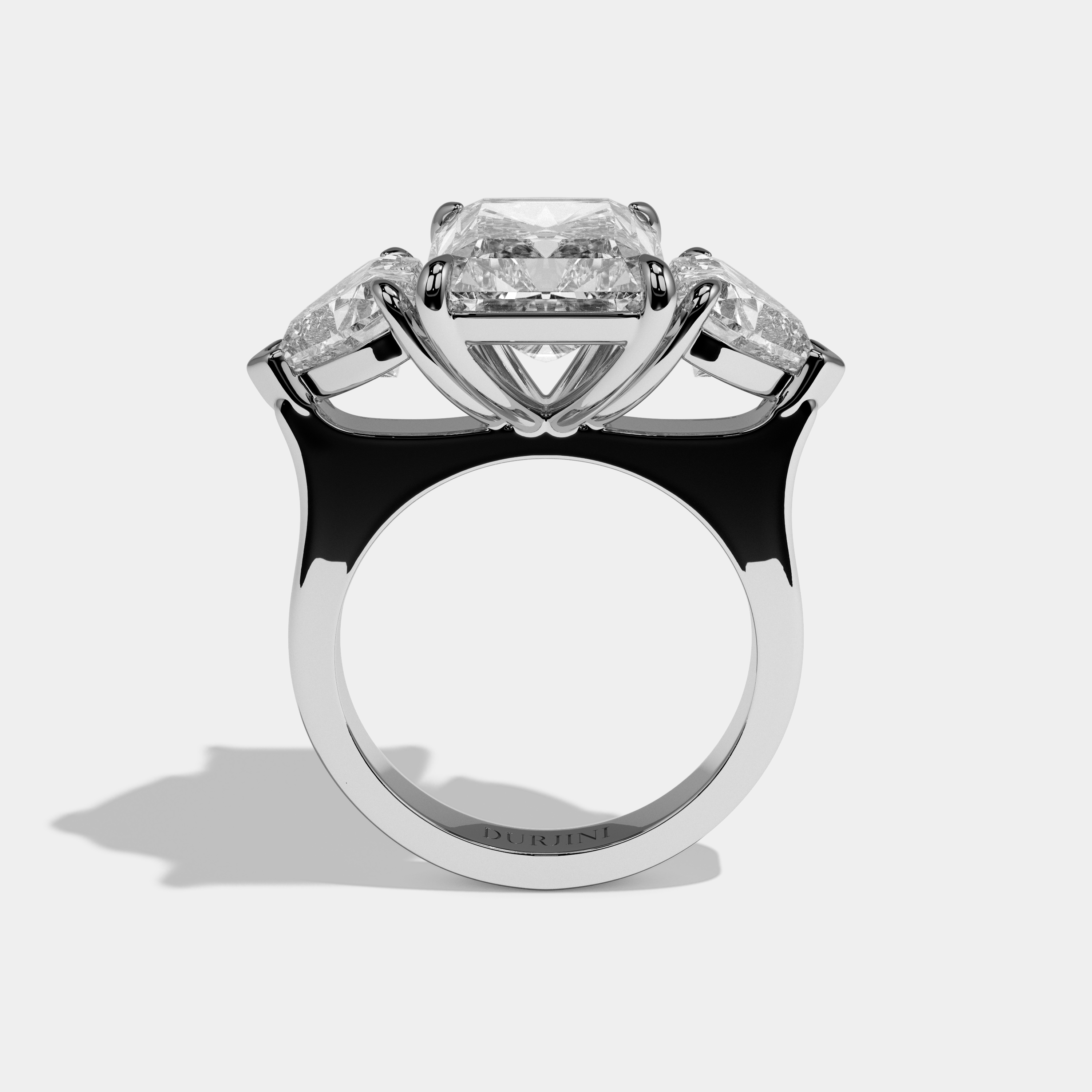 Nora Radiant Cut Diamond Halo Engagement Ring 8ct 18K White Gold