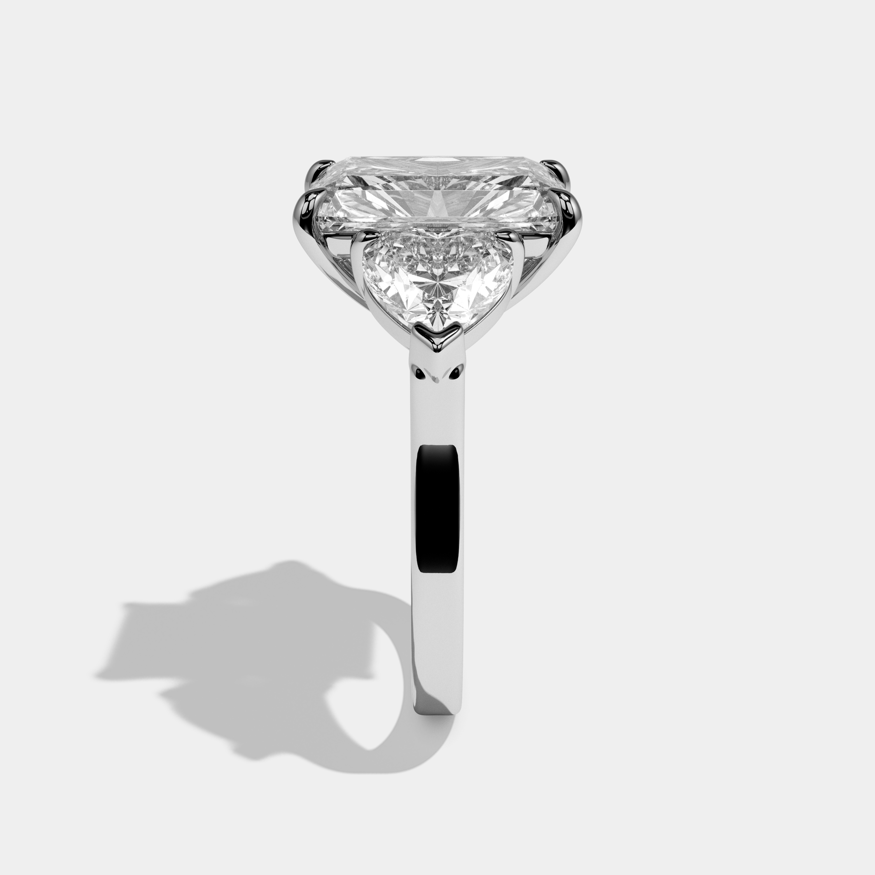 Nora Radiant Cut Diamond Halo Engagement Ring 8ct 18K White Gold