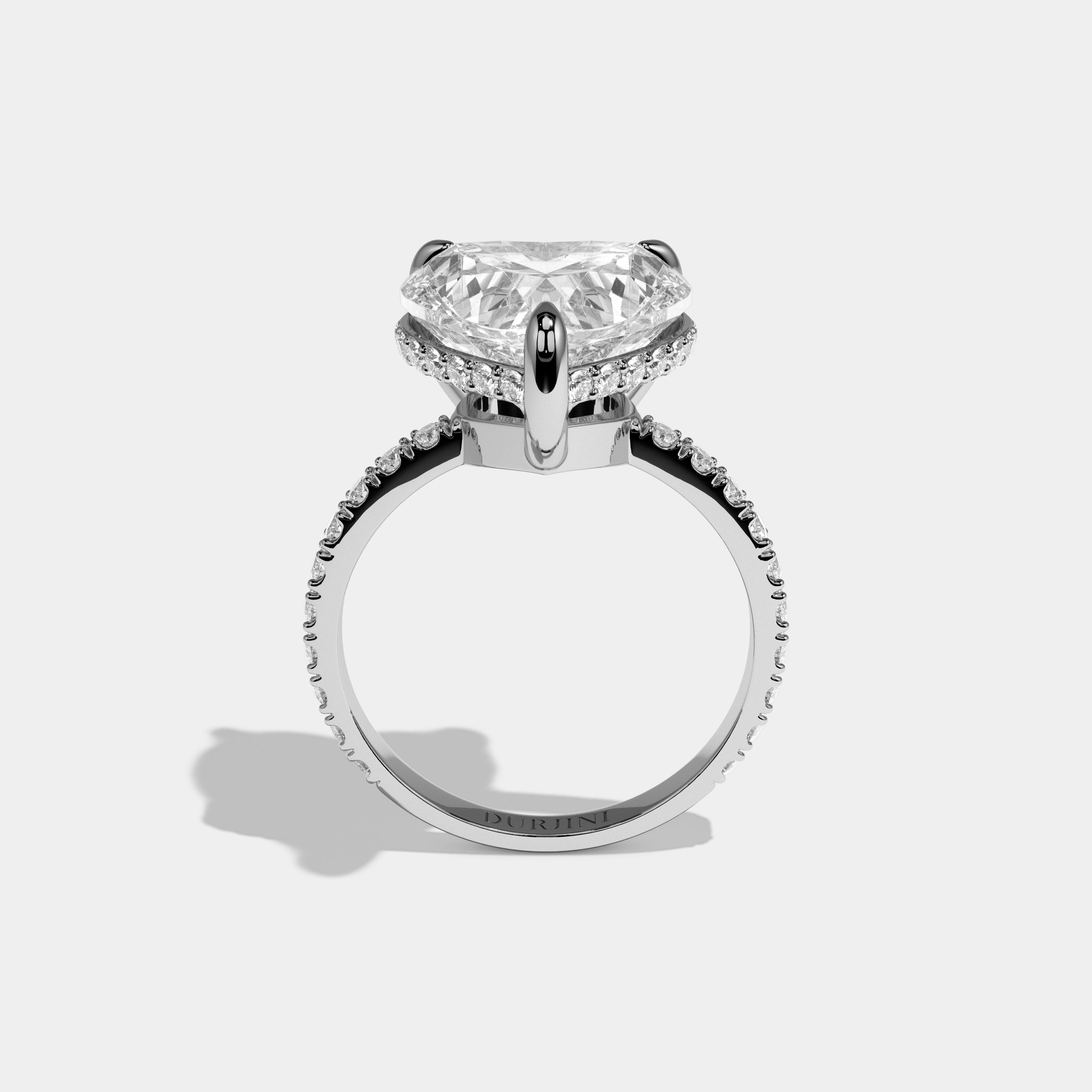 Alexandra Heart Cut Diamond Halo Engagement Ring 10ct 18k White Gold
