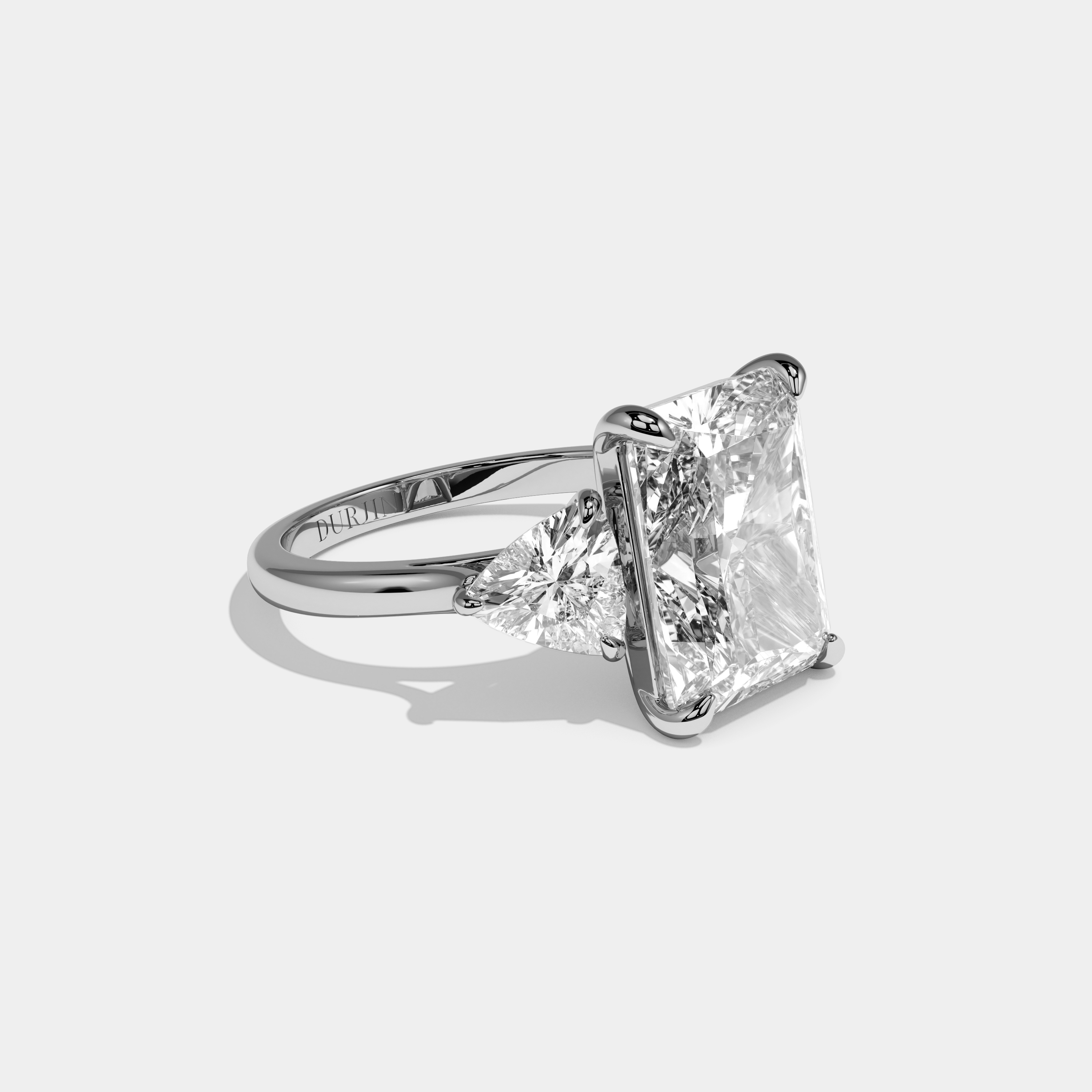 Paisley Princess Cut Diamond Halo Plain Band Engagement Ring 10ct 18k White Gold