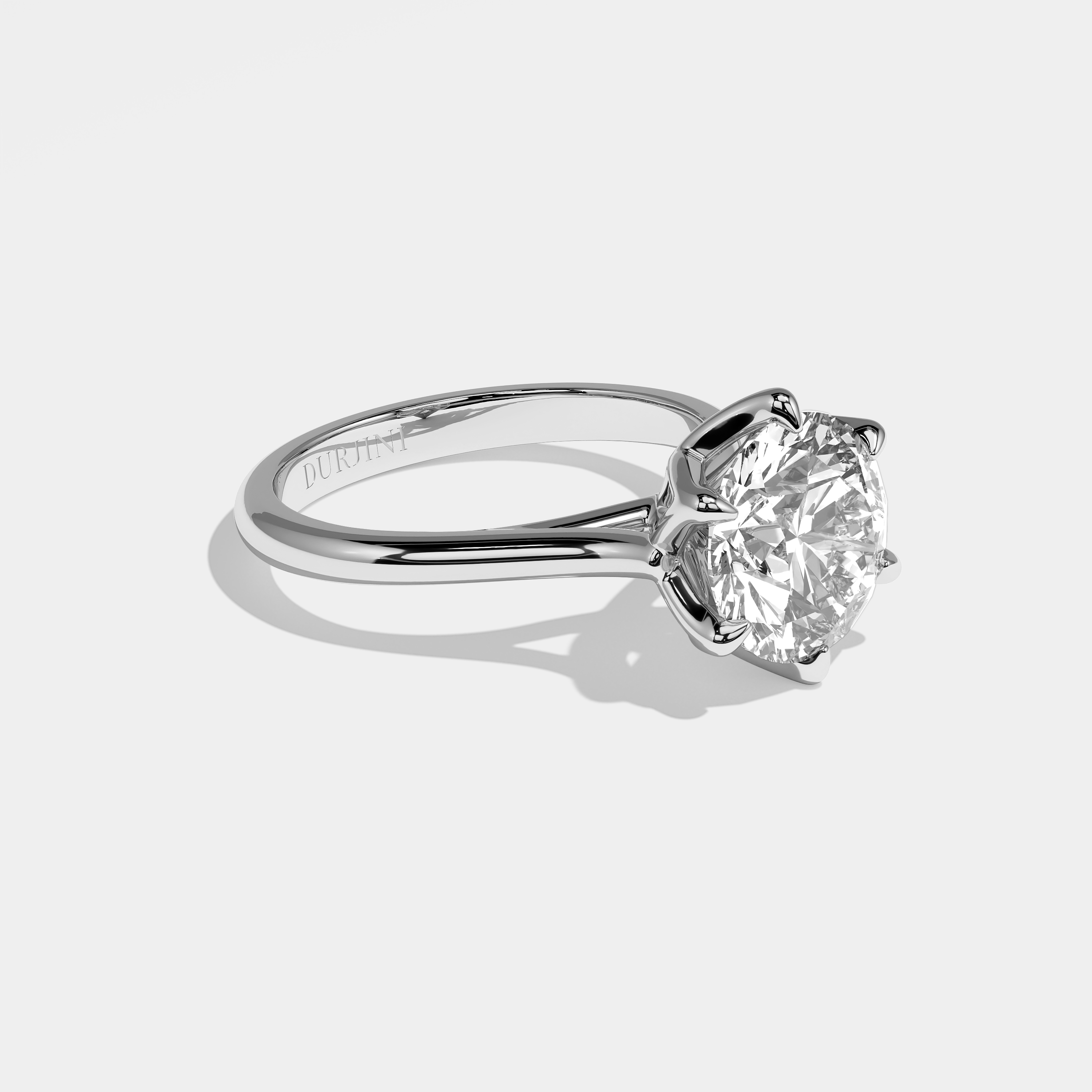 Alina Diamond Round Brilliant Engagement Ring 18K White Gold 2.50ct