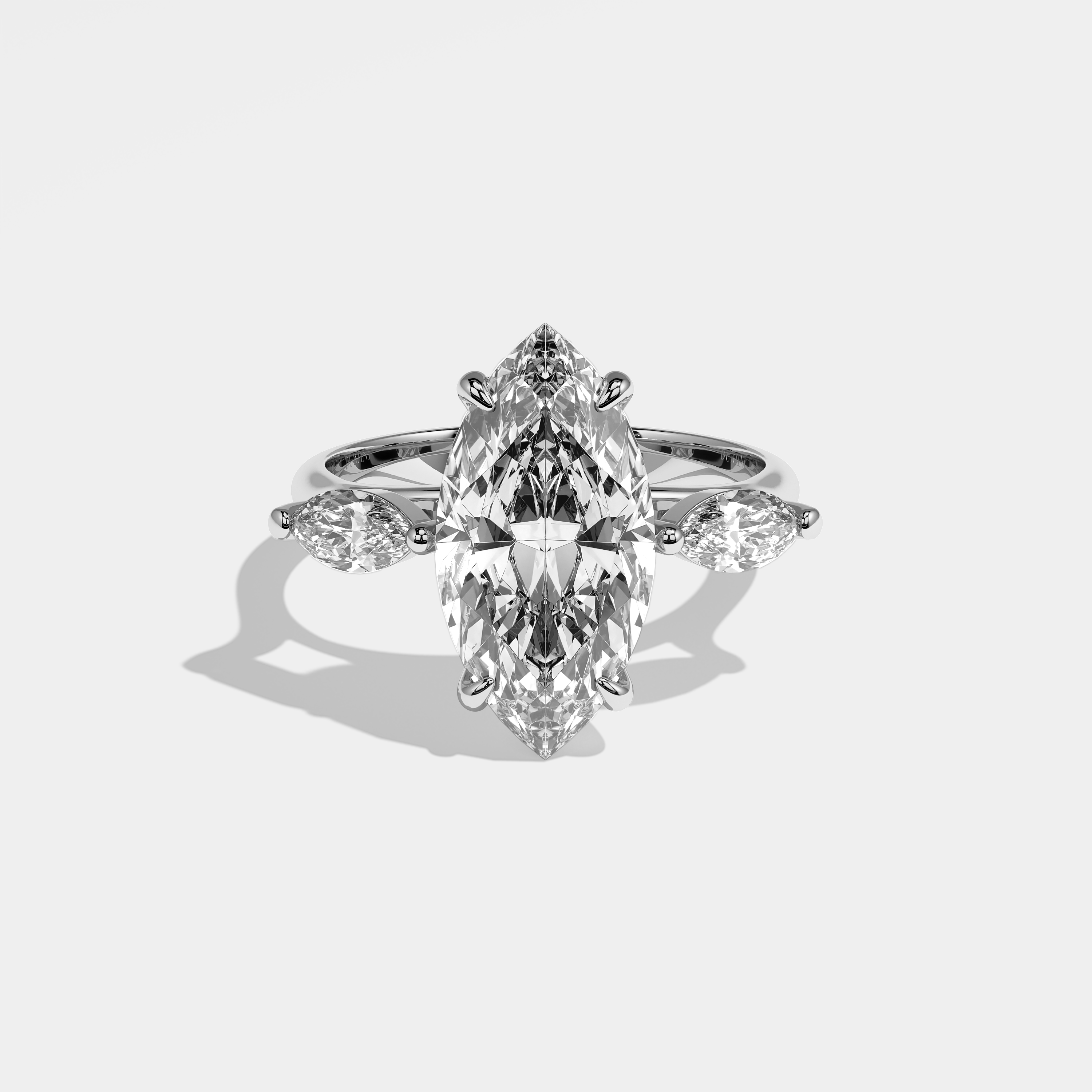 Aurelia Diamond Radiant Engagement Ring 18K White Gold 3.00ct