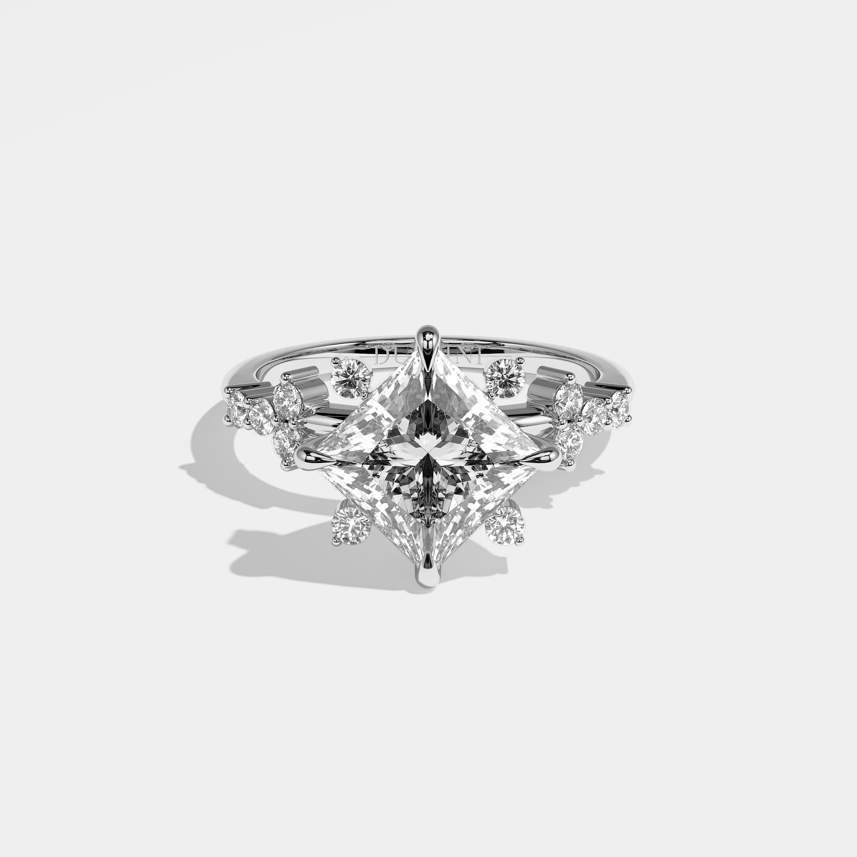 Atoosa Diamond Princess Engagement Ring 18K White Gold 2.50ct