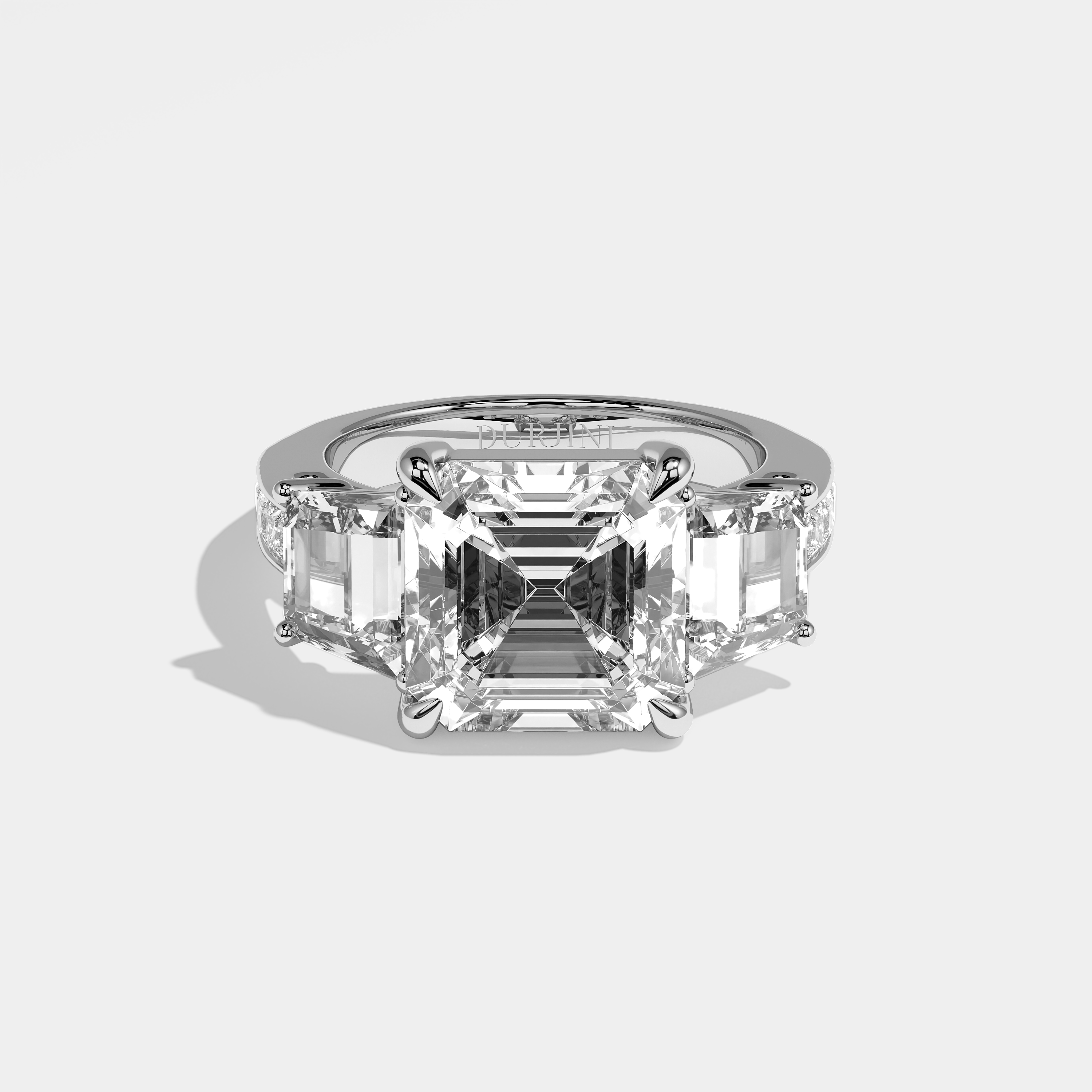 Anousheh Diamond Asscher Engagement Ring 18K White Gold 6.00ct