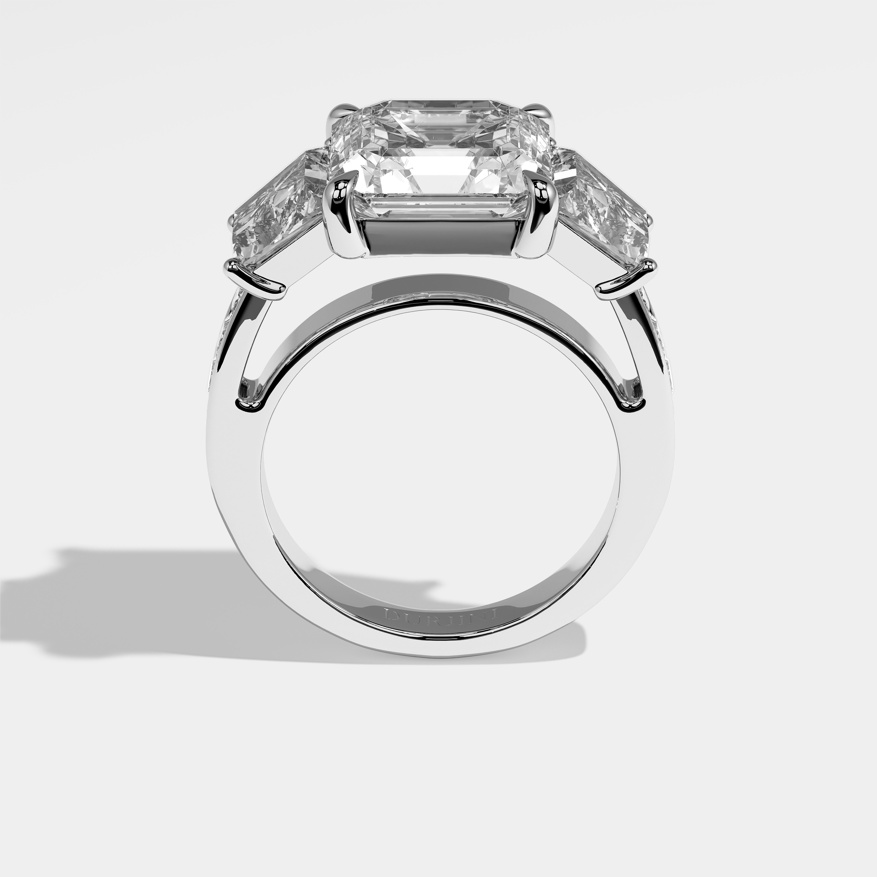 Anousheh Diamond Asscher Engagement Ring 18K White Gold 6.00ct