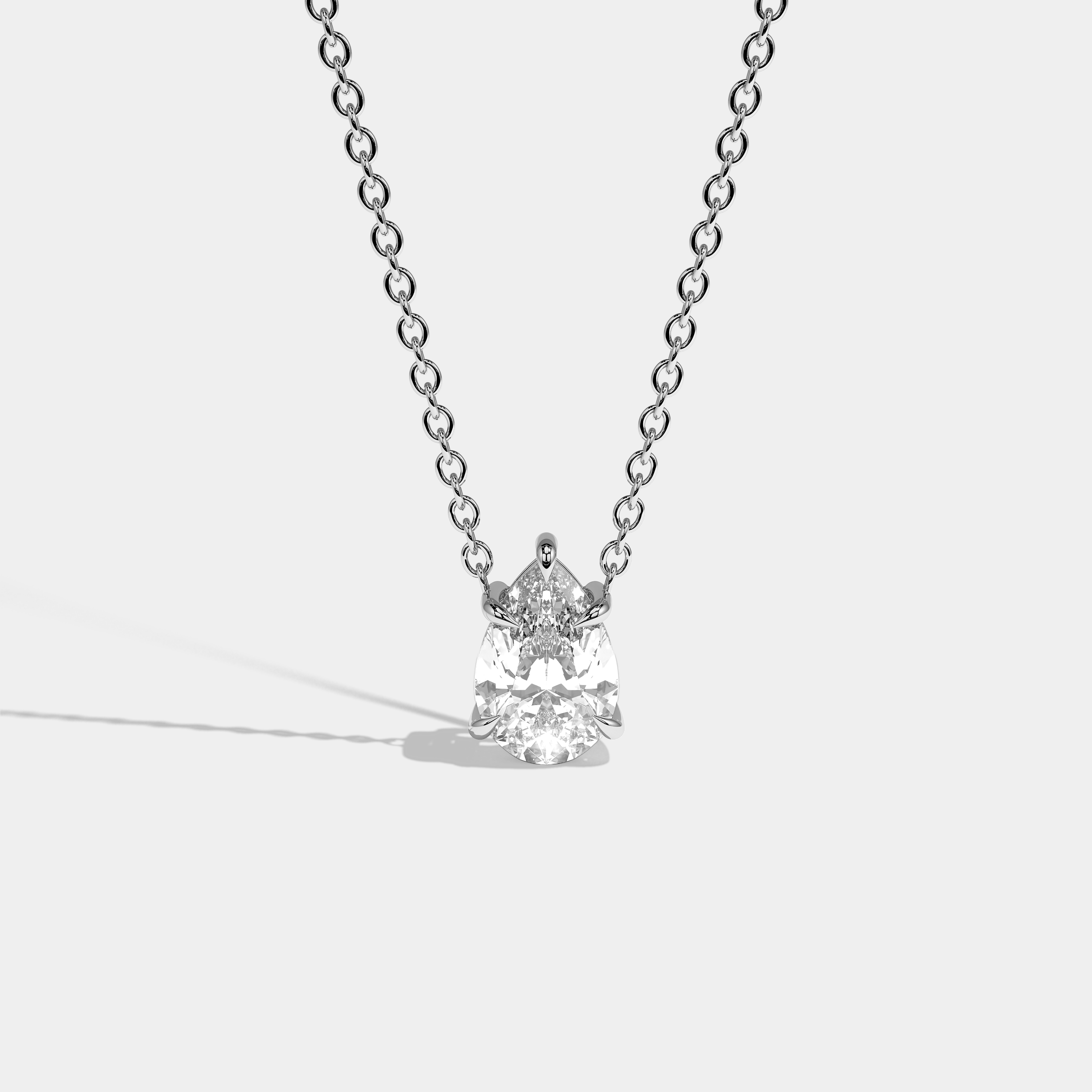 Aspen Diamond Pear Cut White Gold necklace 2.00ct