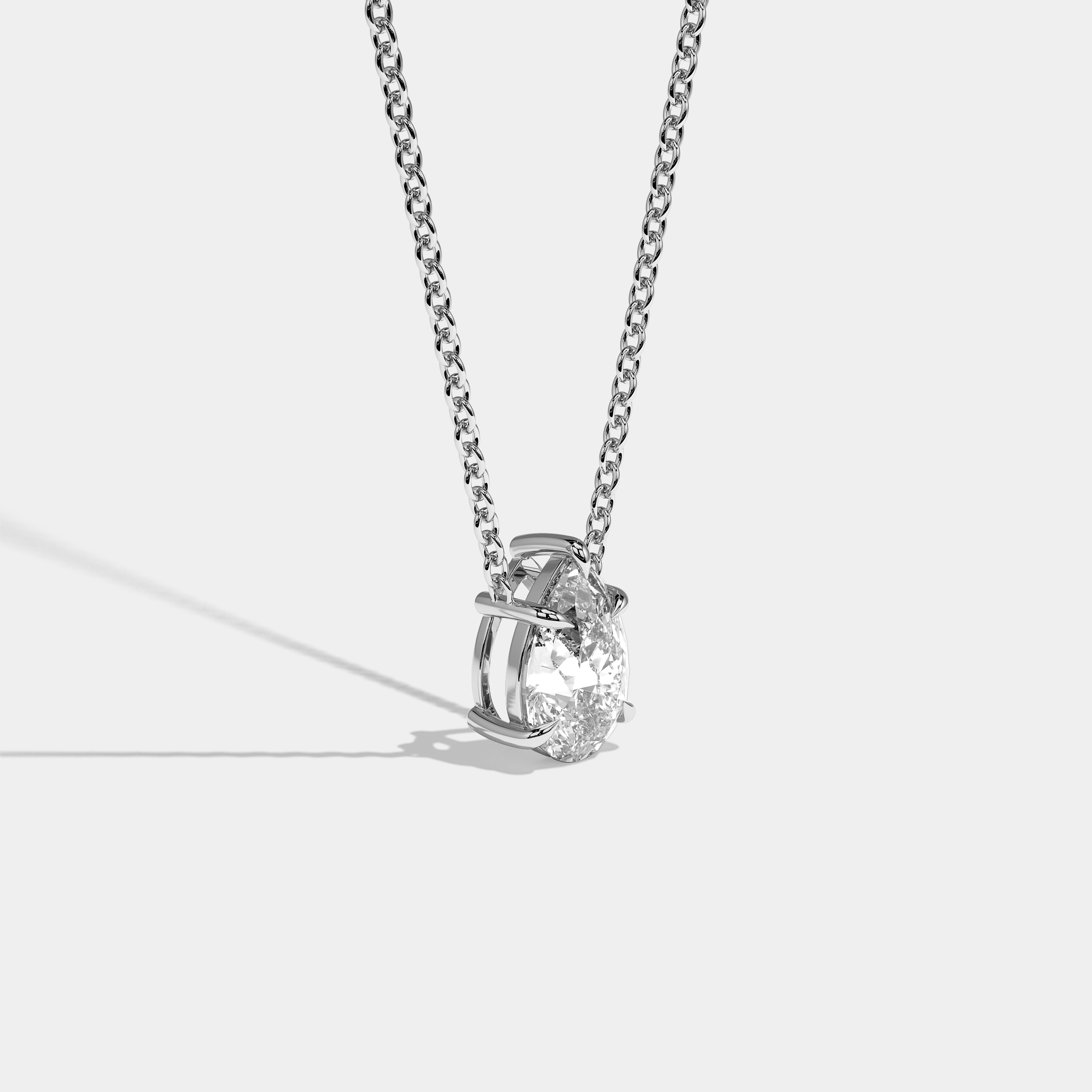 Aspen Diamond Pear Cut White Gold necklace 2.00ct