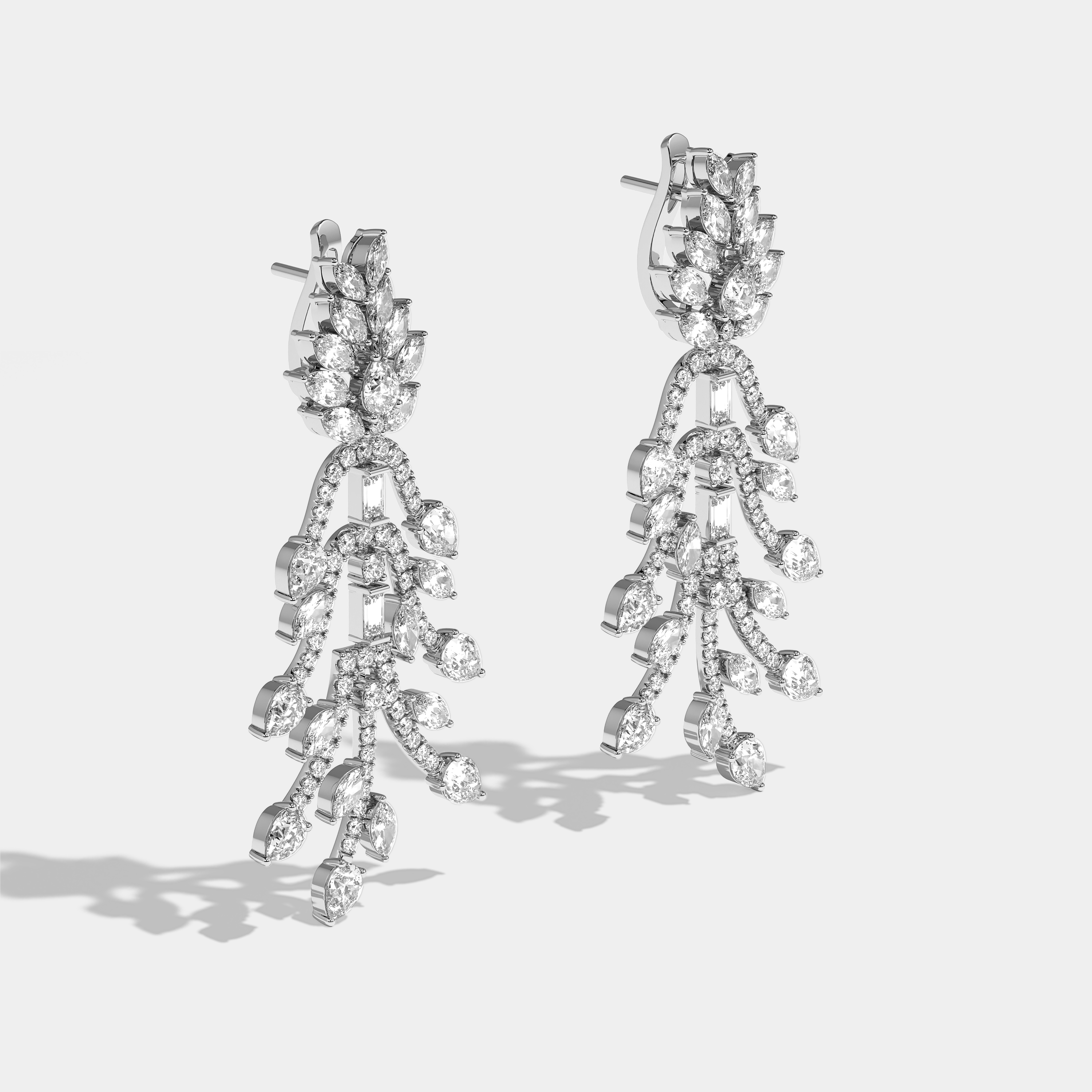 Amara Bespoke Shatter Diamond Earrings White Gold 8.00ct