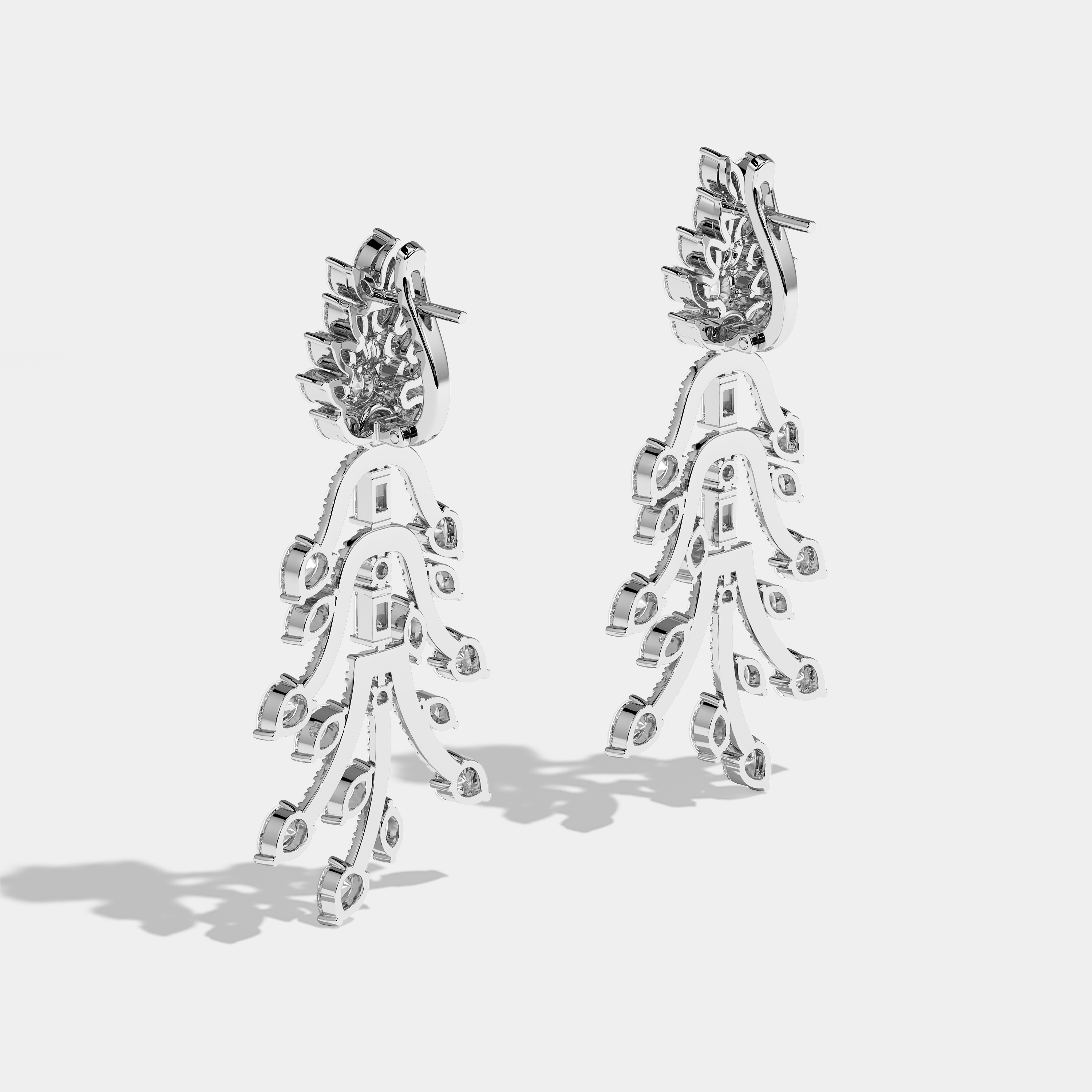 Amara Bespoke Shatter Diamond Earrings White Gold 11.00ct