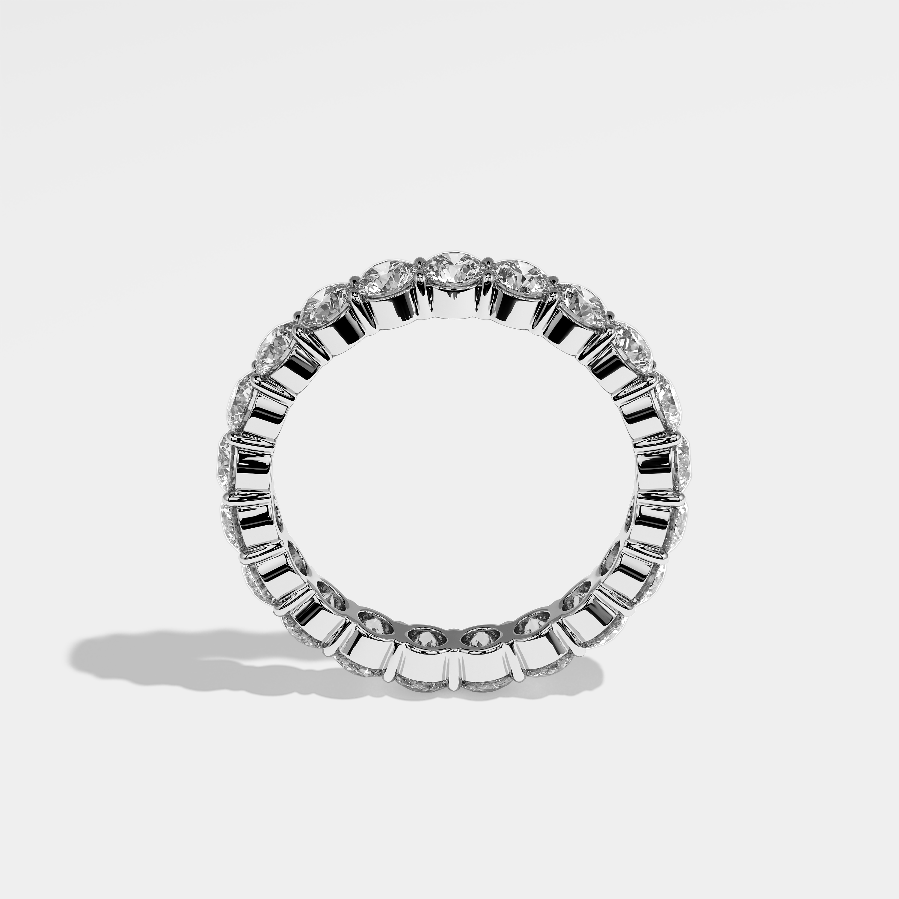 Ayla Diamond Round Brilliant Eternity Ring 18K White Gold 4.00ct