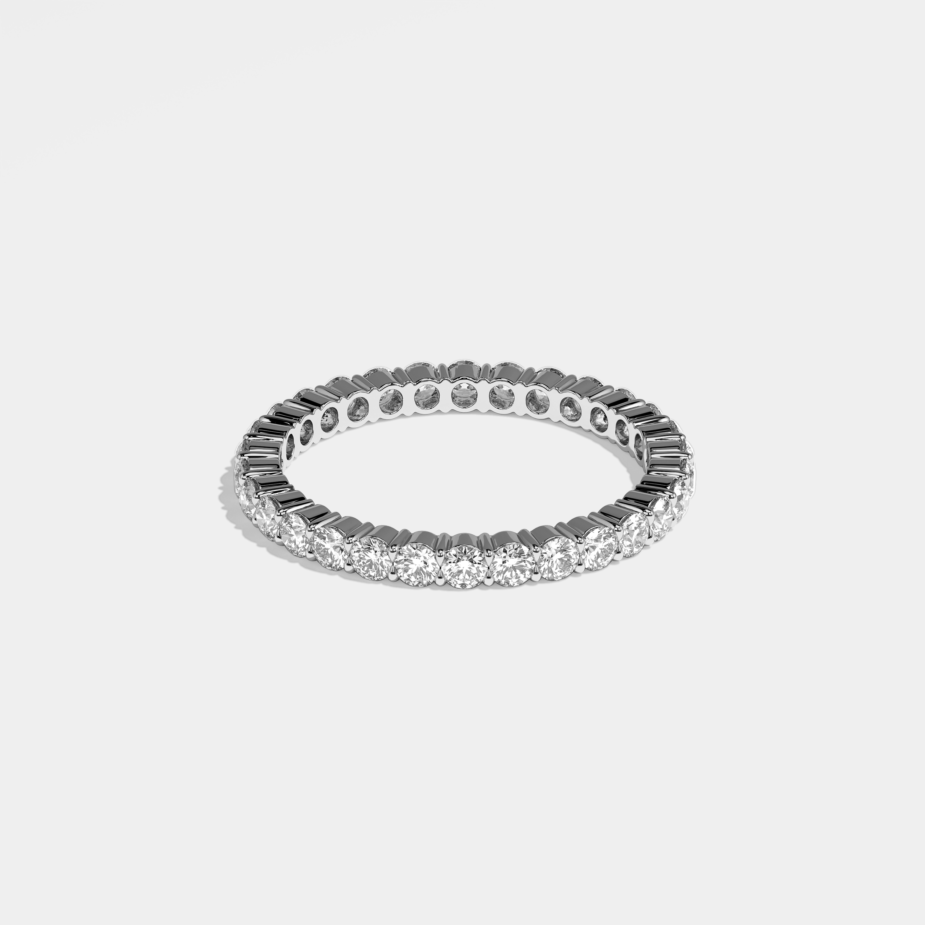 Ainsleigh Diamond Round Brilliant Eternity Ring 18K White Gold 1.00ct Success