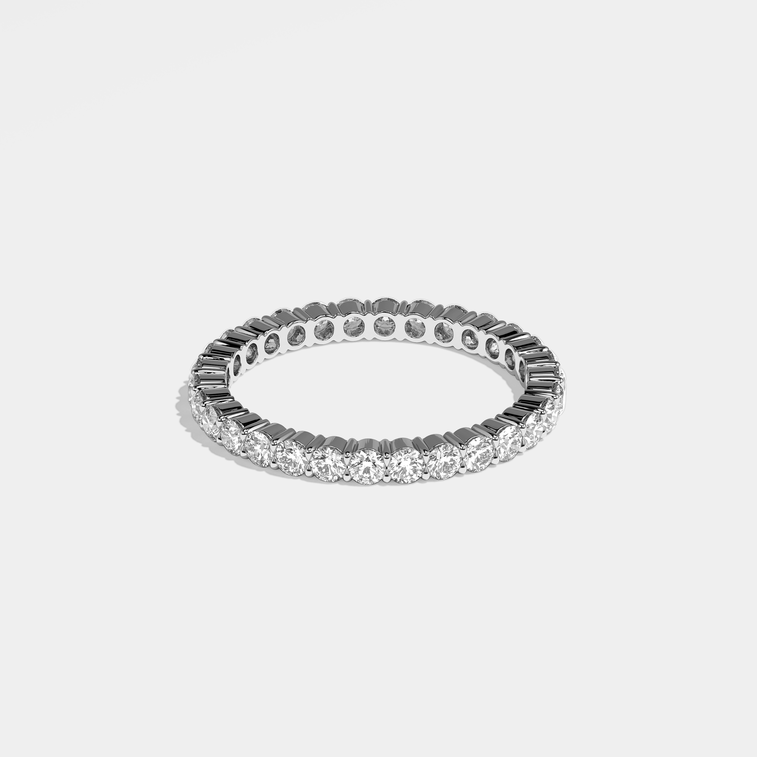 Ainsleigh Diamond Round Brilliant Eternity Ring 18K White Gold 1.00ct Success