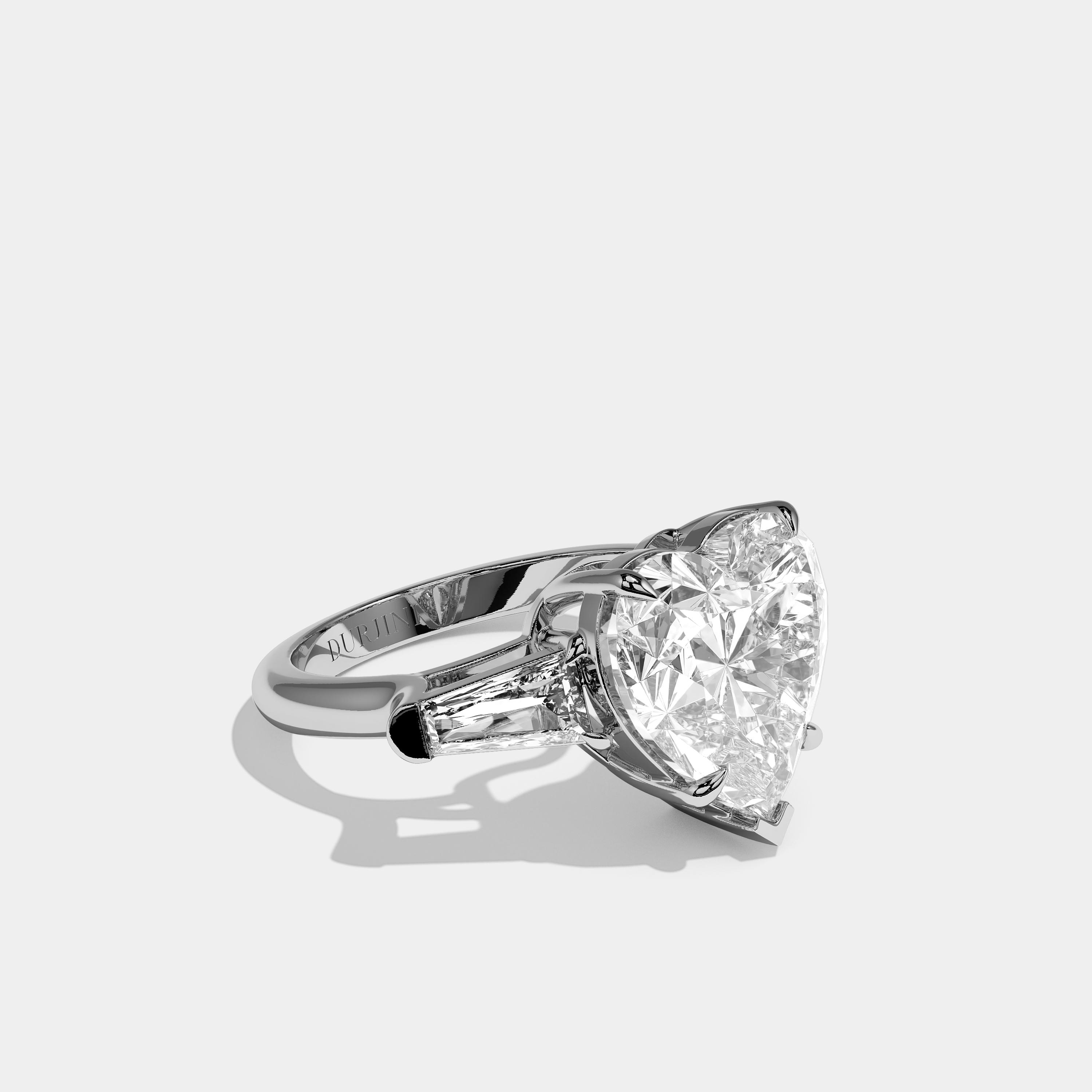 Cordelia Diamond Heart Cut Engagement Ring 18K White Gold 7.00ct