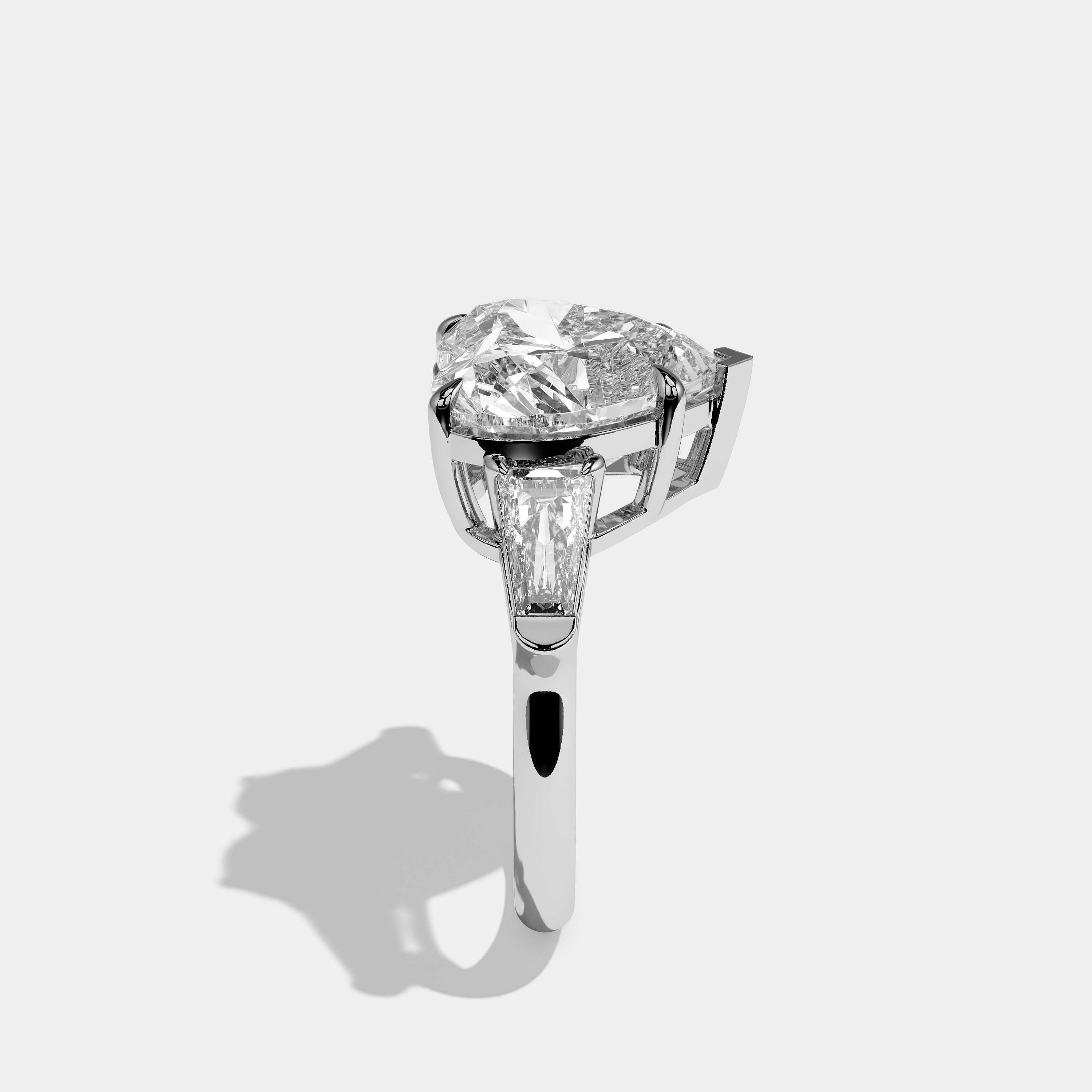 Cordelia Diamond Heart Cut Engagement Ring 18K White Gold 7.00ct