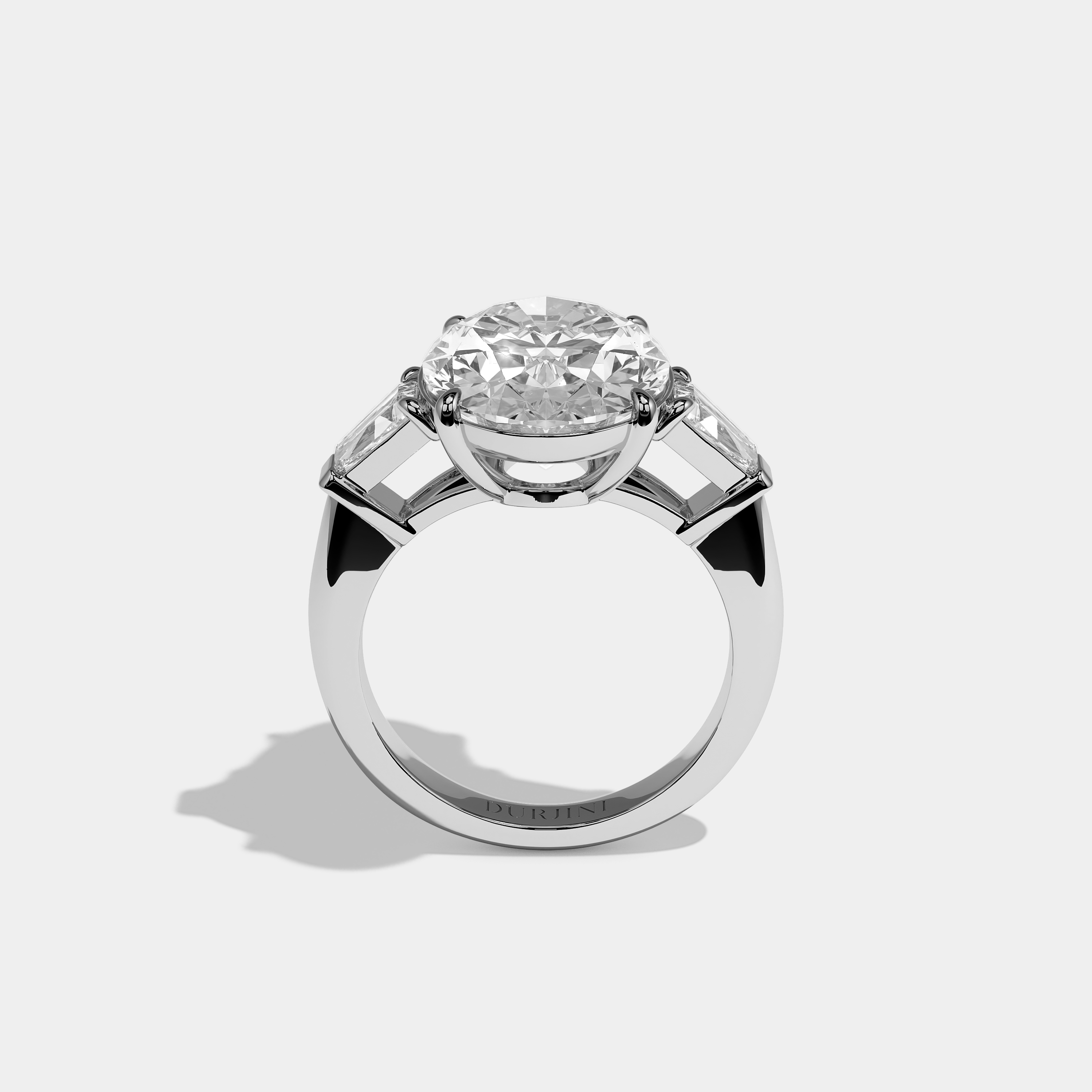 Artois du Vent Diamond Oval Halo Engagement Ring 18K White Gold 12.00ct