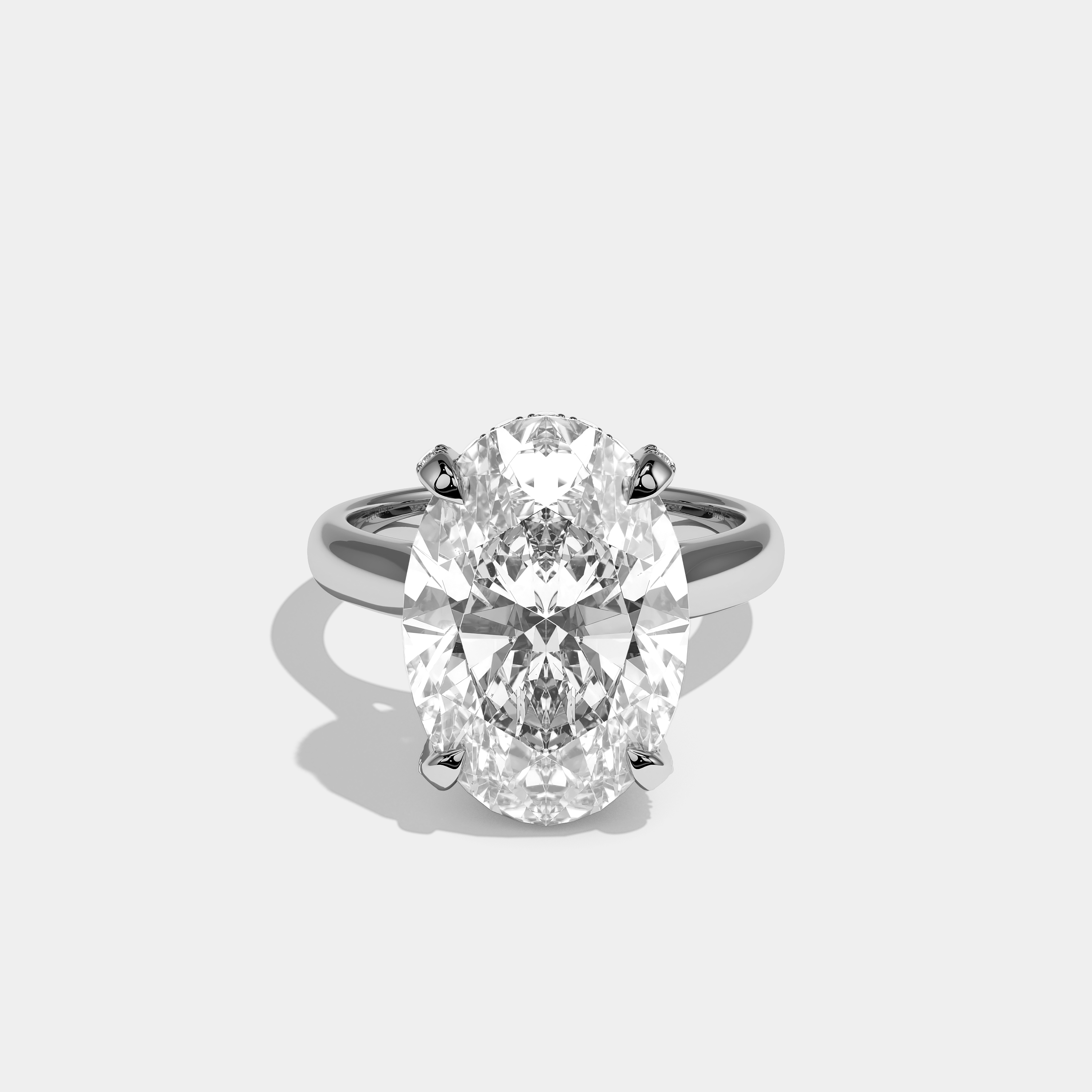 Front View – Kurbãni Durjini Lysandre Élan Diamond Oval Halo Engagement Ring