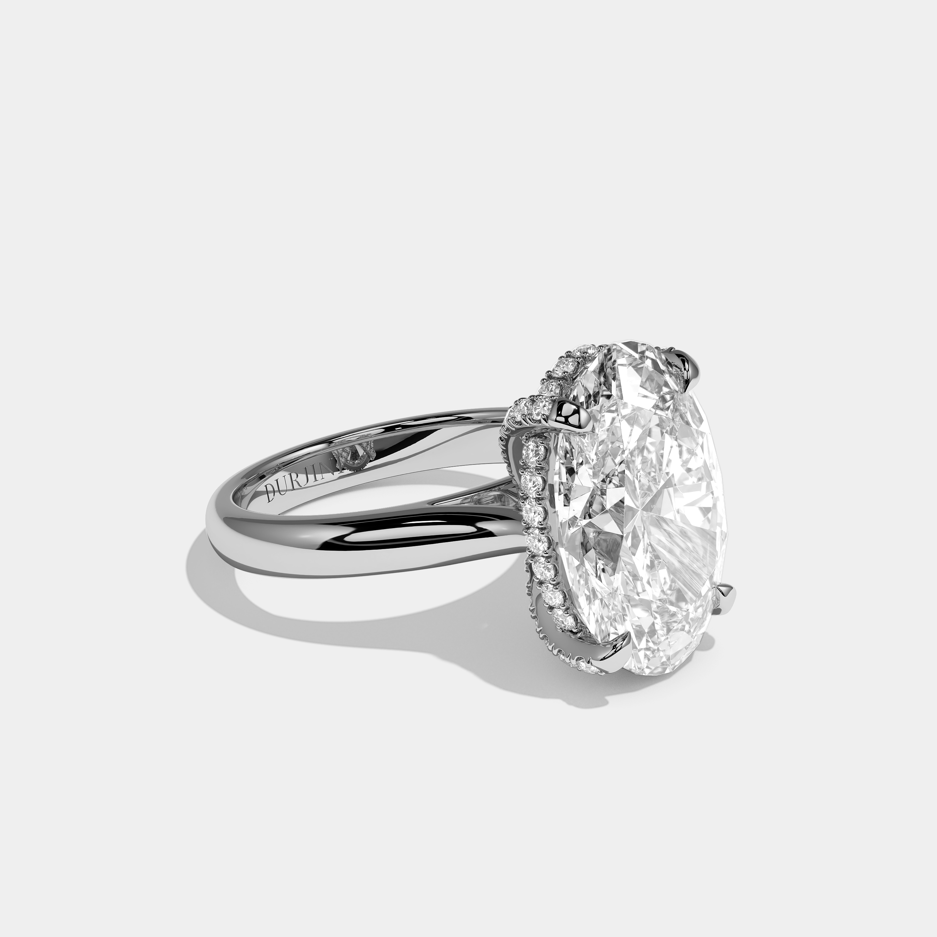 Right View – Kurbãni Durjini Lysandre Élan Diamond Oval Halo Engagement Ring