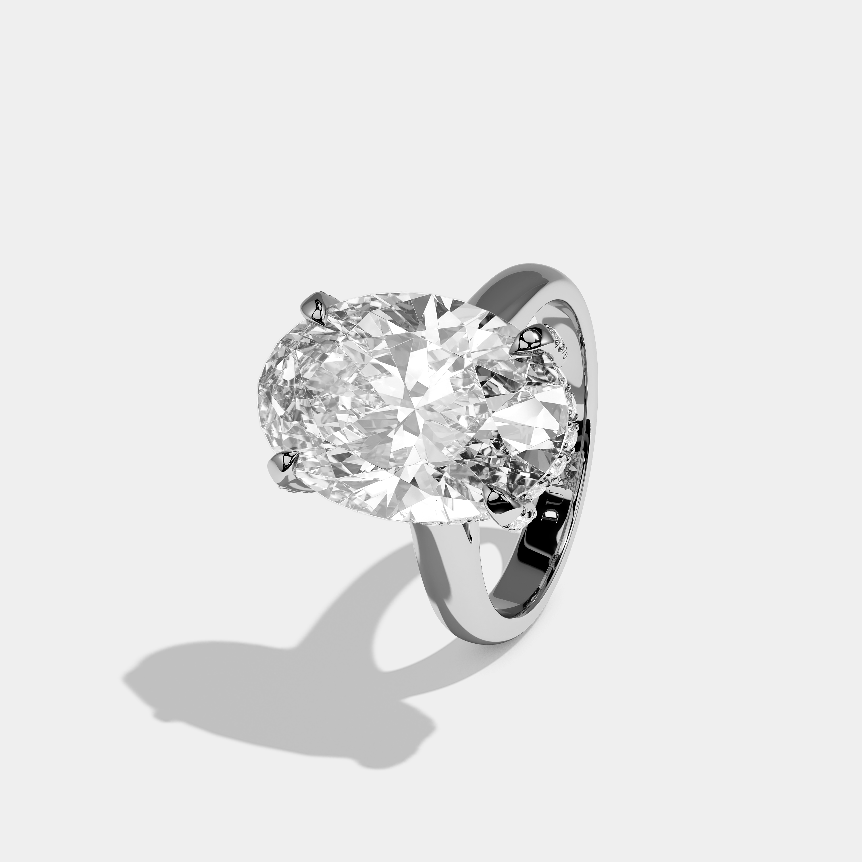 Left View – Kurbãni Durjini Lysandre Élan Diamond Oval Halo Engagement Ring