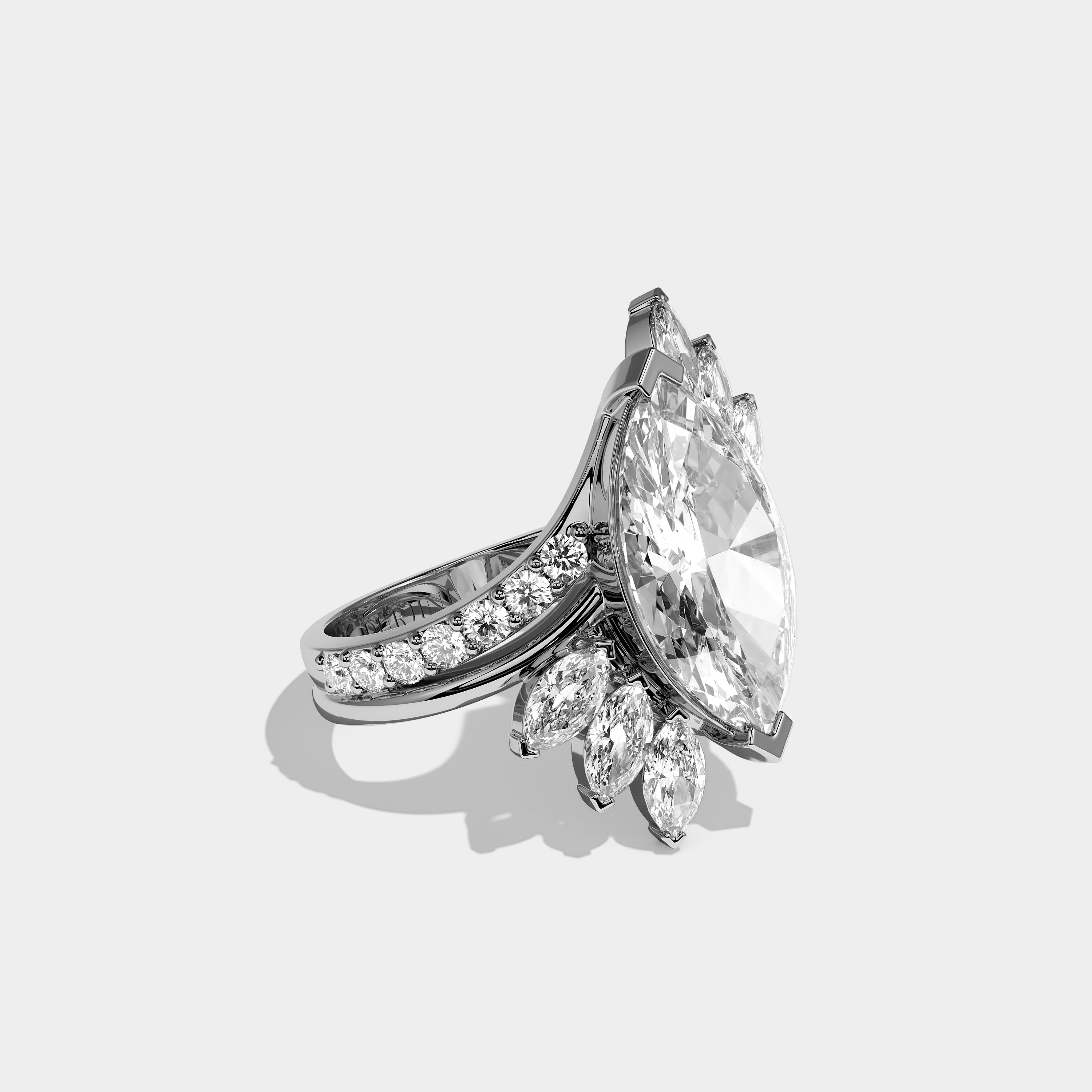 Right View – Kurbãni Durjini Bellorin Éclat Diamond Marquise Engagement Ring
